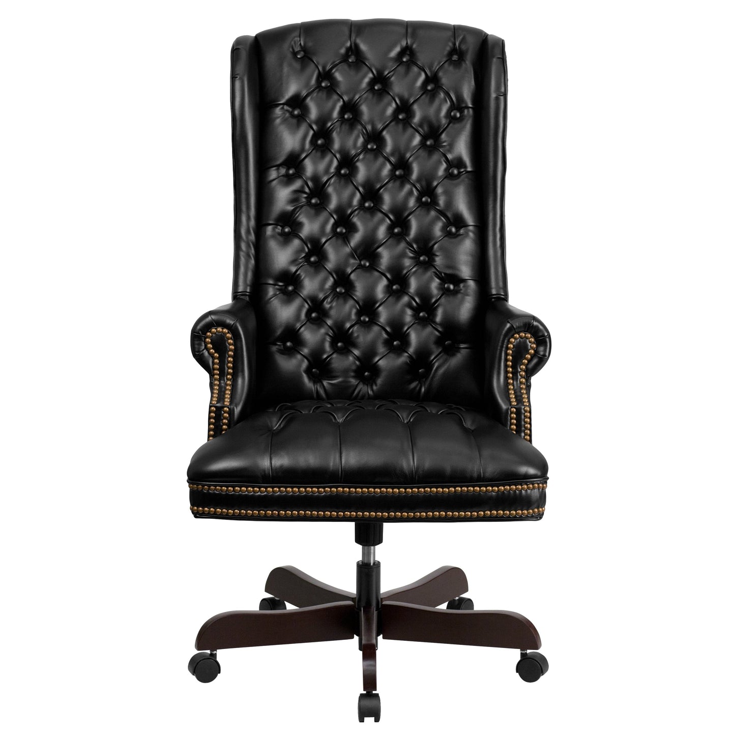 Black High Back Leather Chair CI-360-BK-GG