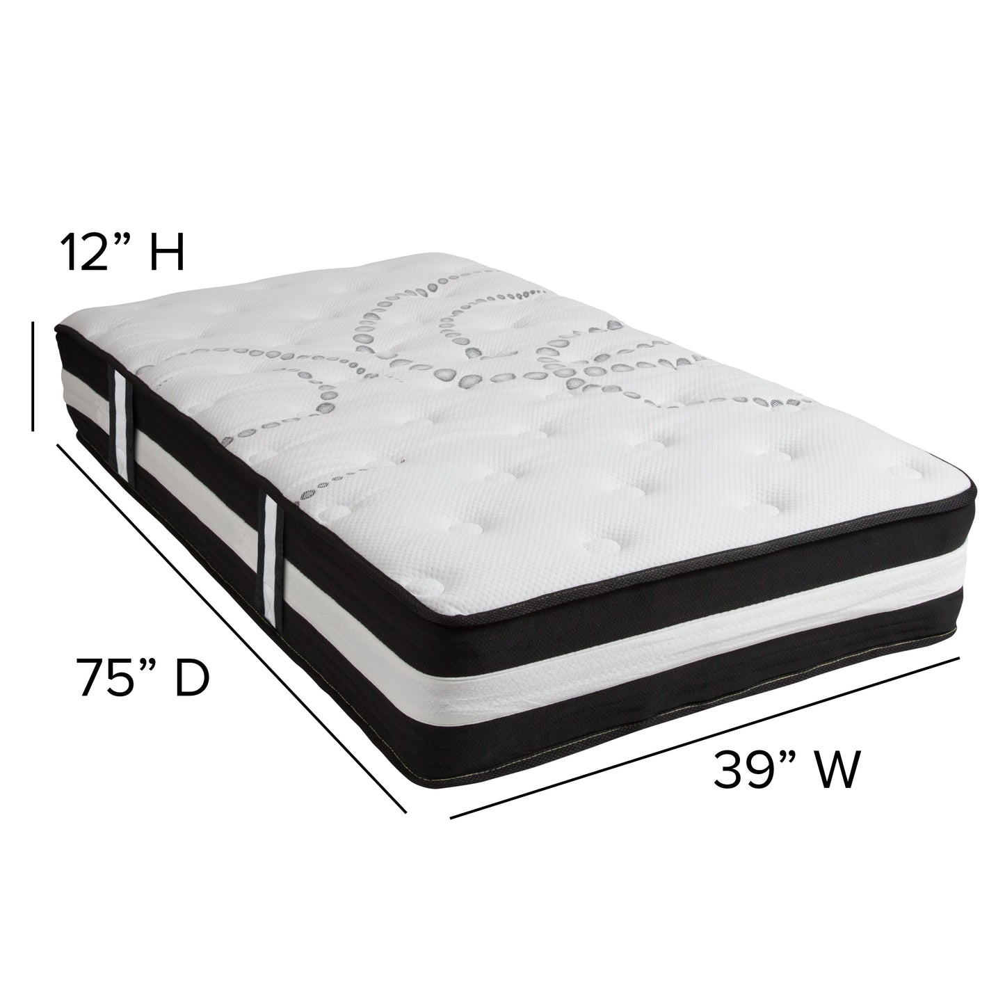 12" Mattress and Topper Bundle CL-E230P-2M35-GG