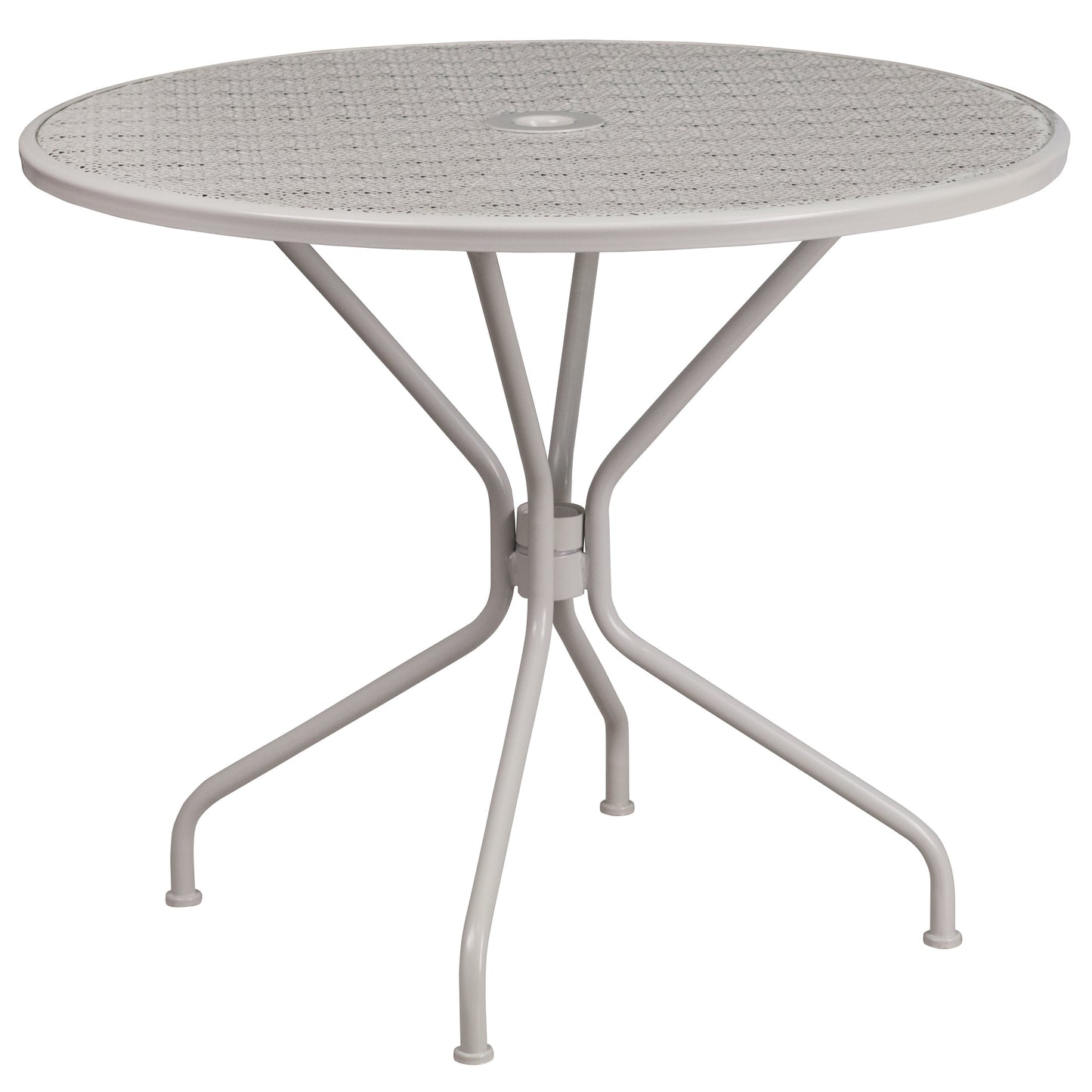 35.25RD Gray Patio Table Set CO-35RD-03CHR4-SIL-GG