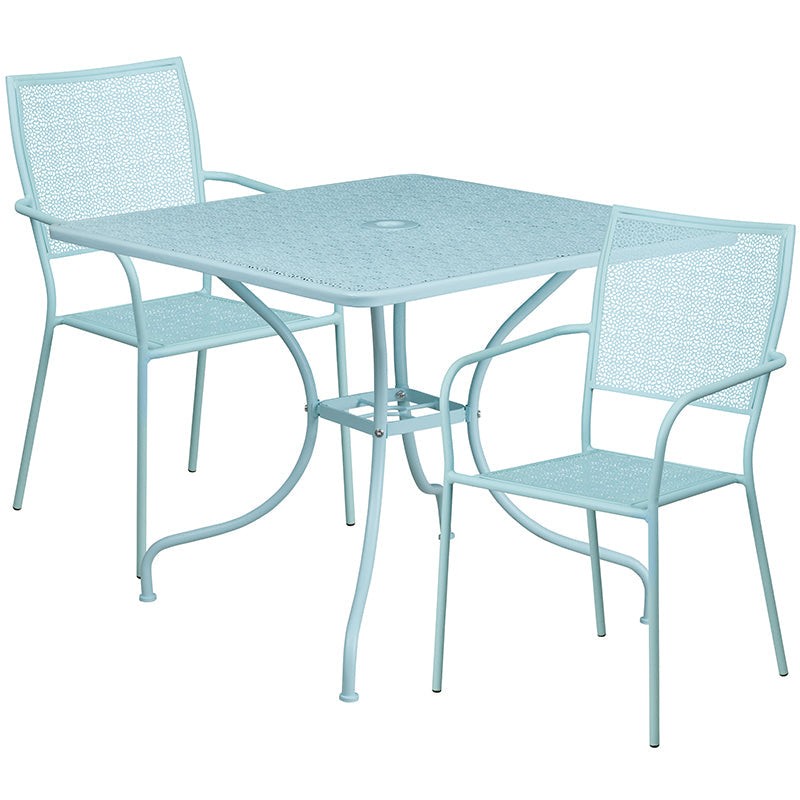 35.5SQ Sky Patio Table Set CO-35SQ-02CHR2-SKY-GG