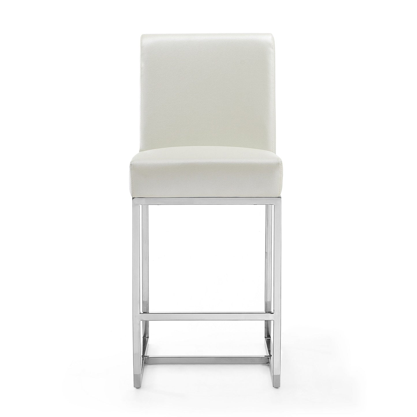Manhattan Comfort Element 37.2 in. Counter Height Bar Stool with Polished Chrome Stainless Steel