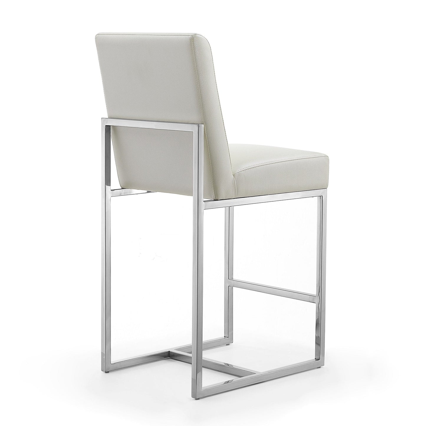 Manhattan Comfort Element 37.2 in. Counter Height Bar Stool with Polished Chrome Stainless Steel