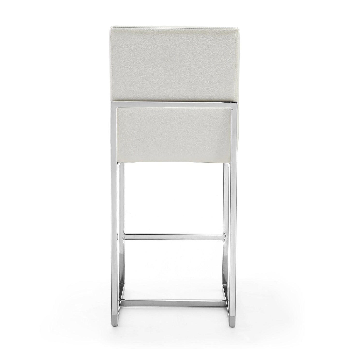 Manhattan Comfort Element 37.2 in. Counter Height Bar Stool with Polished Chrome Stainless Steel