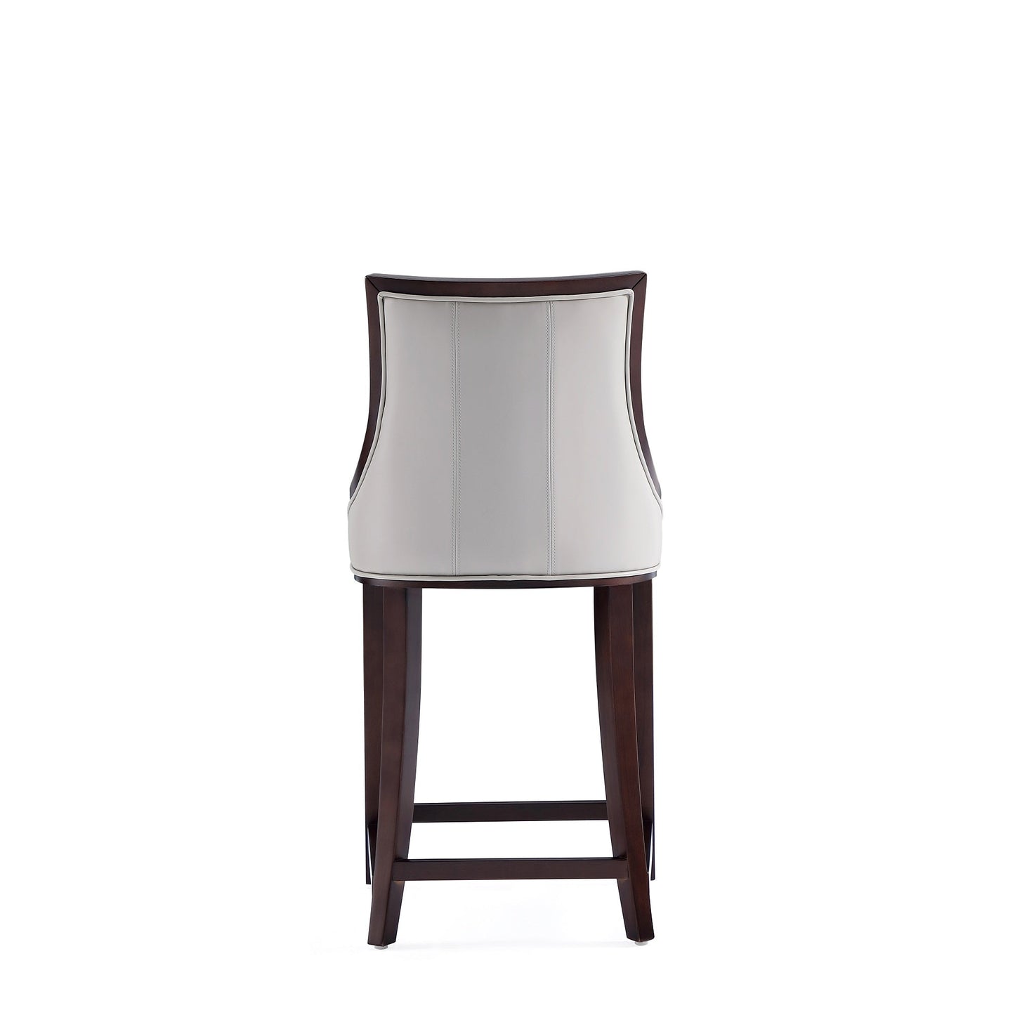 Manhattan Comfort Fifth Avenue Faux Leather Counter Stool in Light Grey CS012-LG
