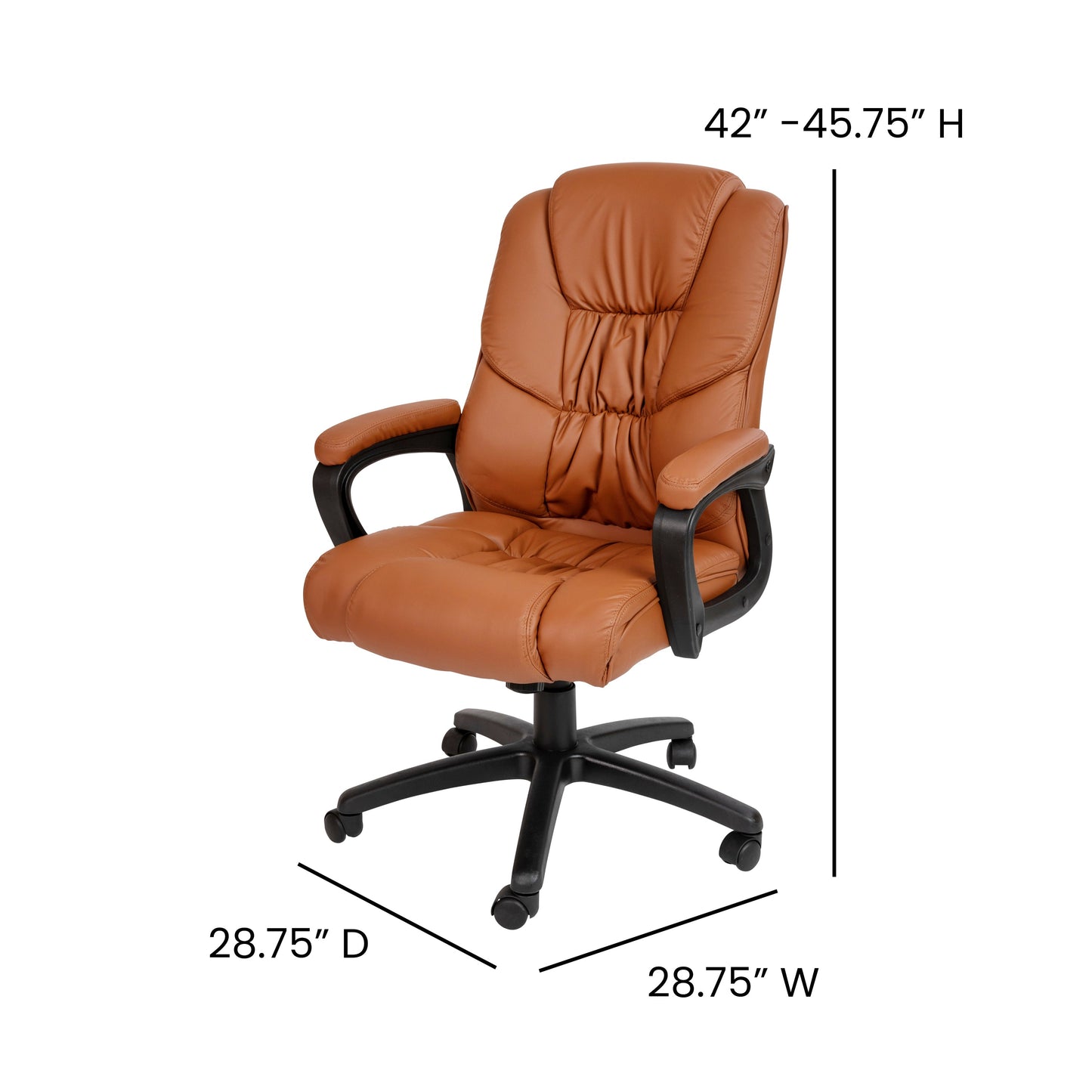 Brown Big & Tall Leather Chair CX-1179H-BR-GG
