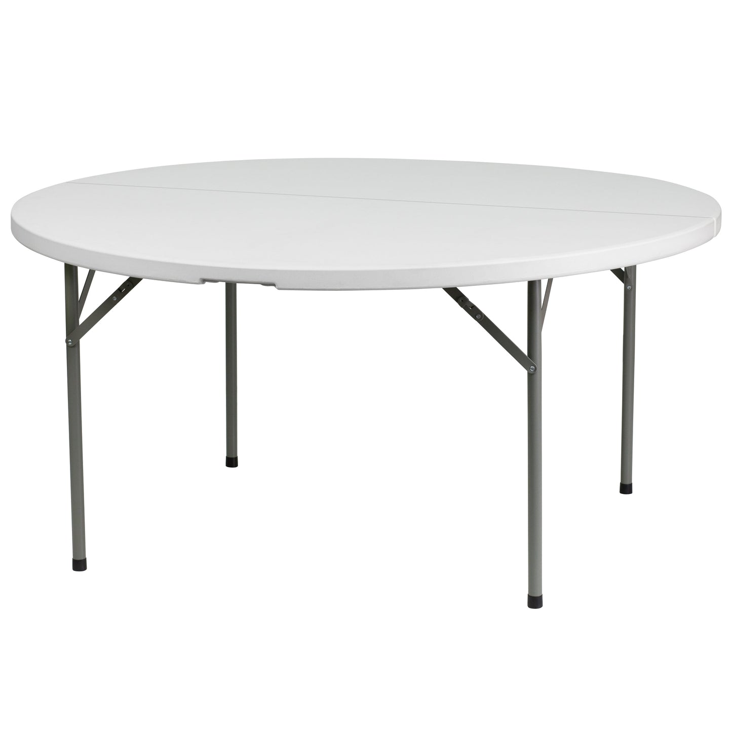 60RD White Plastic Fold Table DAD-YCZ-154-GW-GG