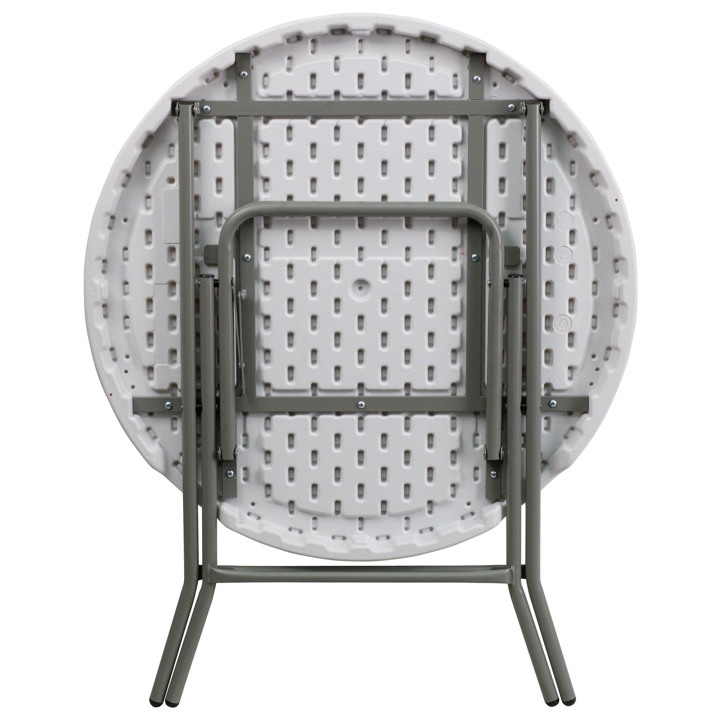 32RD White Plastic Fold Table DAD-YCZ-80R-GW-GG