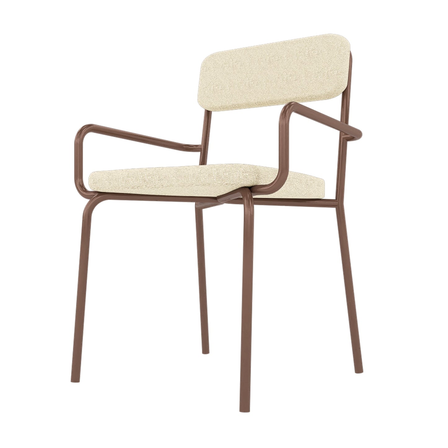 Manhattan Comfort Whythe PU Leather Dining Chair in Natural Linen & Corten DC-2PZ-111
