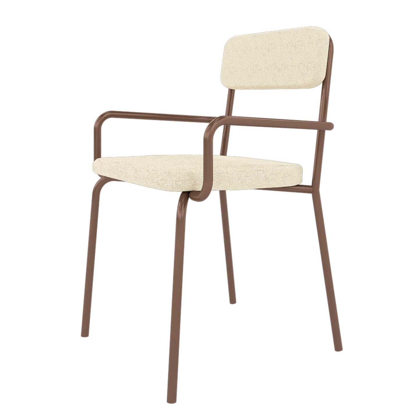 Manhattan Comfort Whythe PU Leather Dining Chair in Natural Linen & Corten DC-2PZ-111