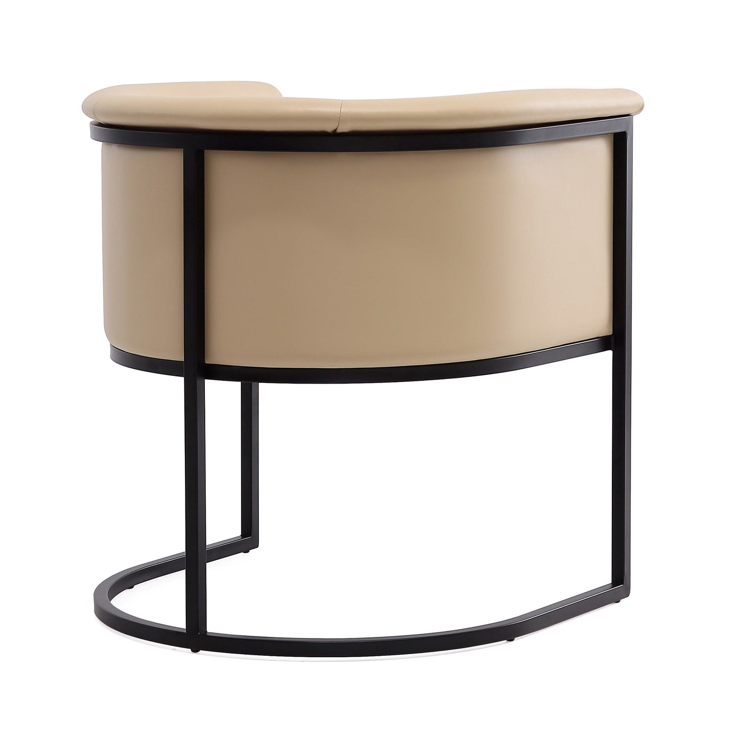 Manhattan Comfort Cosmopolitan Tan and Black Faux Leather Dining Chair DC044-TN