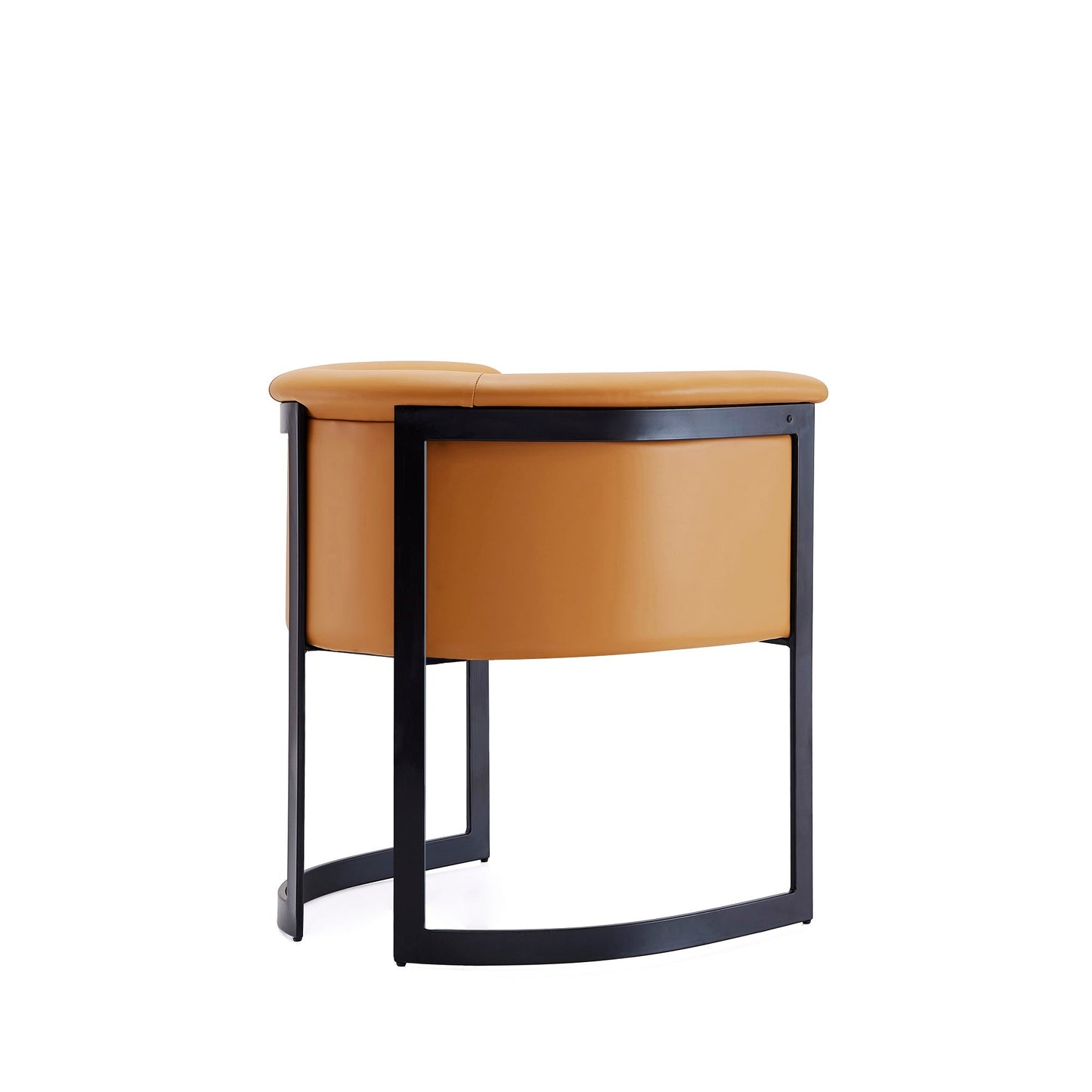 Manhattan Comfort Corso Leatherette Dining Chair with Metal Frame in Tan DC046-CL