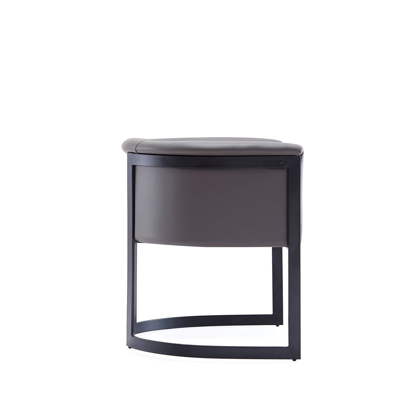 Manhattan Comfort Corso Leatherette Dining Chair with Metal Frame in Grey DC046-PE