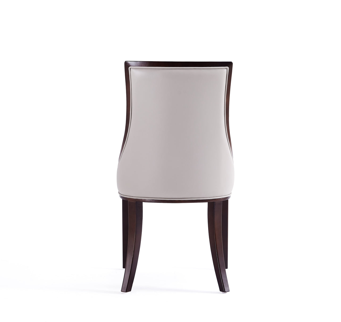 Manhattan Comfort Grand Faux Leather Dining Chairs - Set of 2 in Light Grey DC048-LG