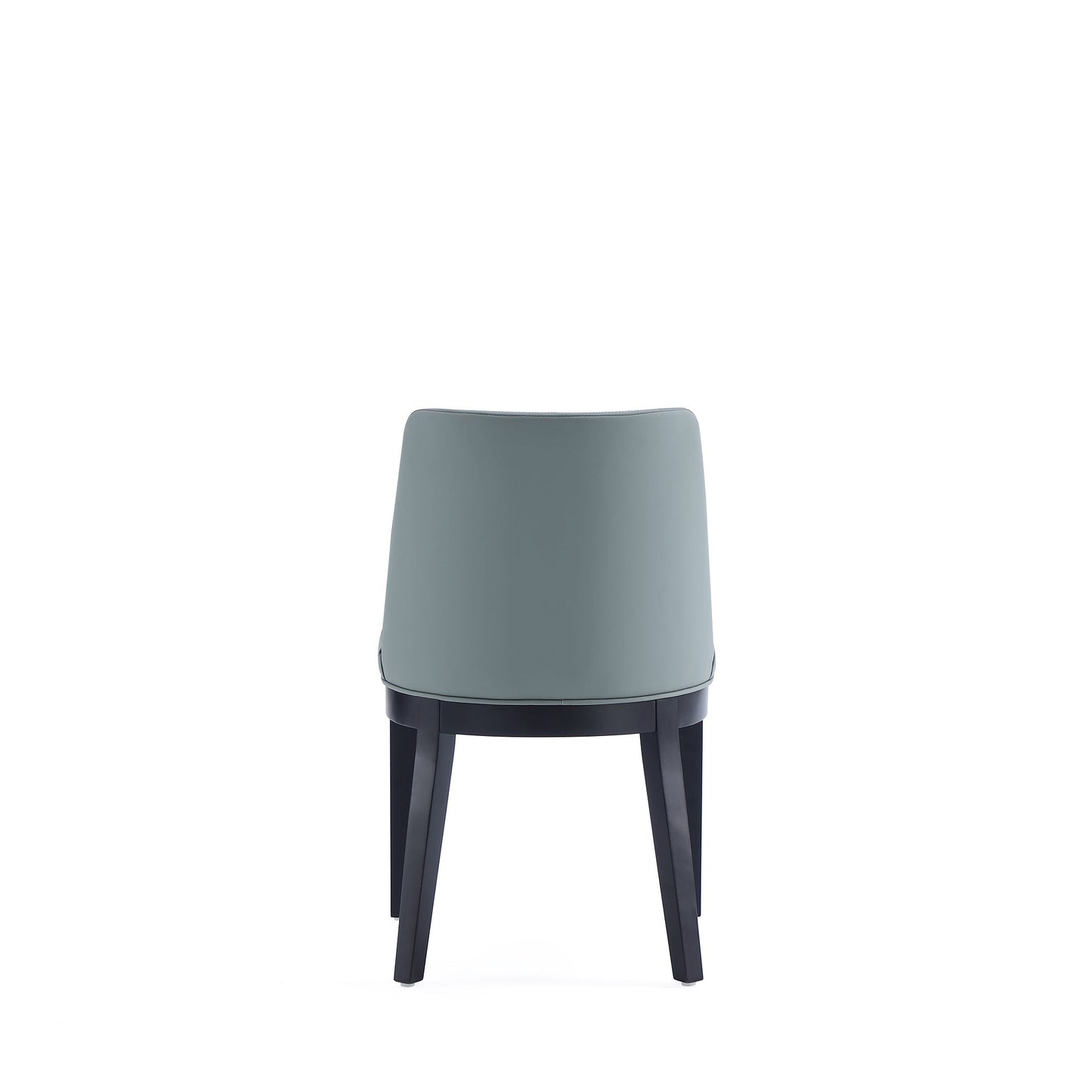 Manhattan Comfort Gansevoort Modern Faux Leather Dining Chair in Pewter (Set of 2) DC051-PT