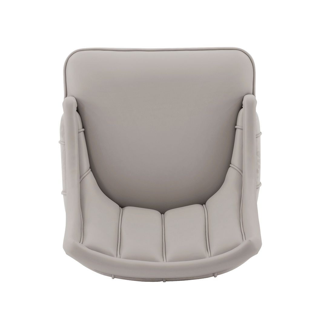 Manhattan Comfort Modern Eda Velvet and Leatherette Dining Chair in Grey