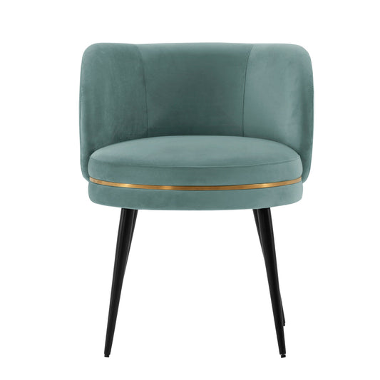 Manhattan Comfort Modern Kaya Pleated Velvet Dining Chair in Mint Green DC080-MG