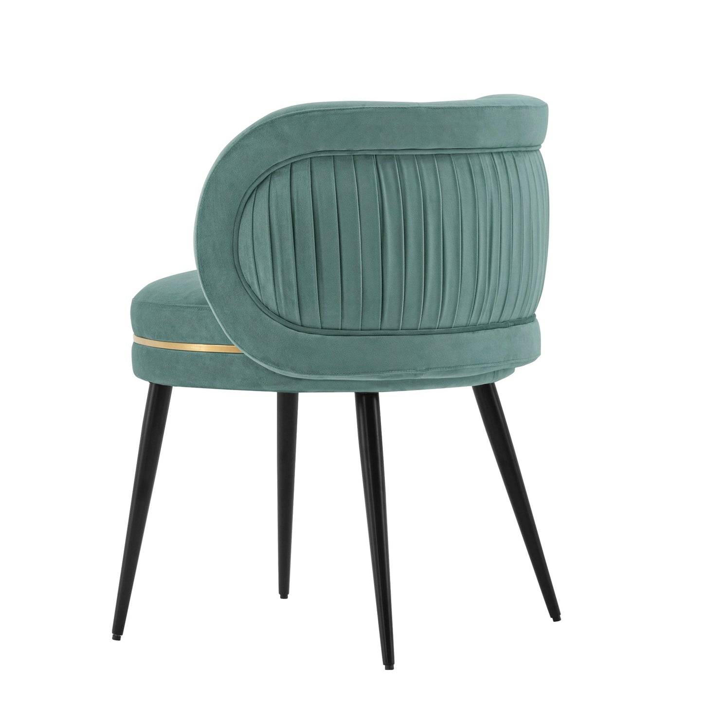 Manhattan Comfort Modern Kaya Pleated Velvet Dining Chair in Mint Green DC080-MG
