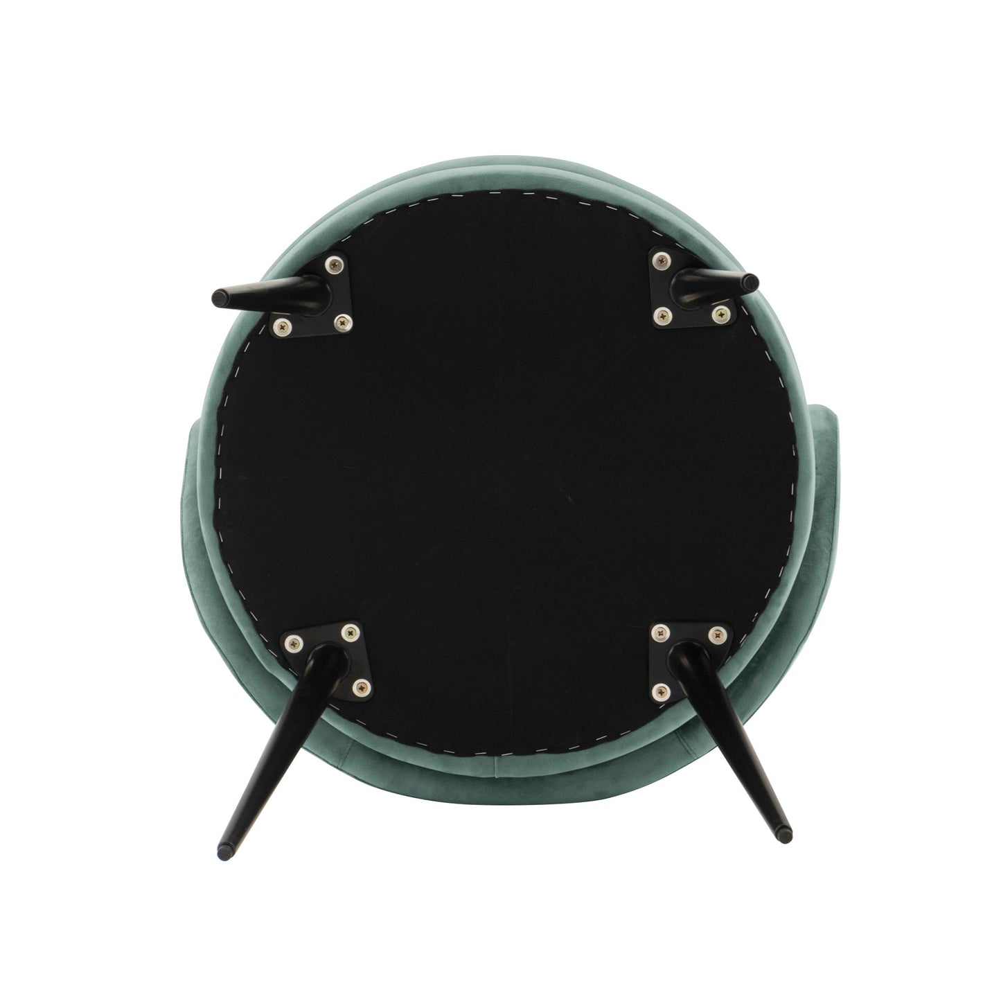 Manhattan Comfort Modern Kaya Pleated Velvet Dining Chair in Mint Green DC080-MG