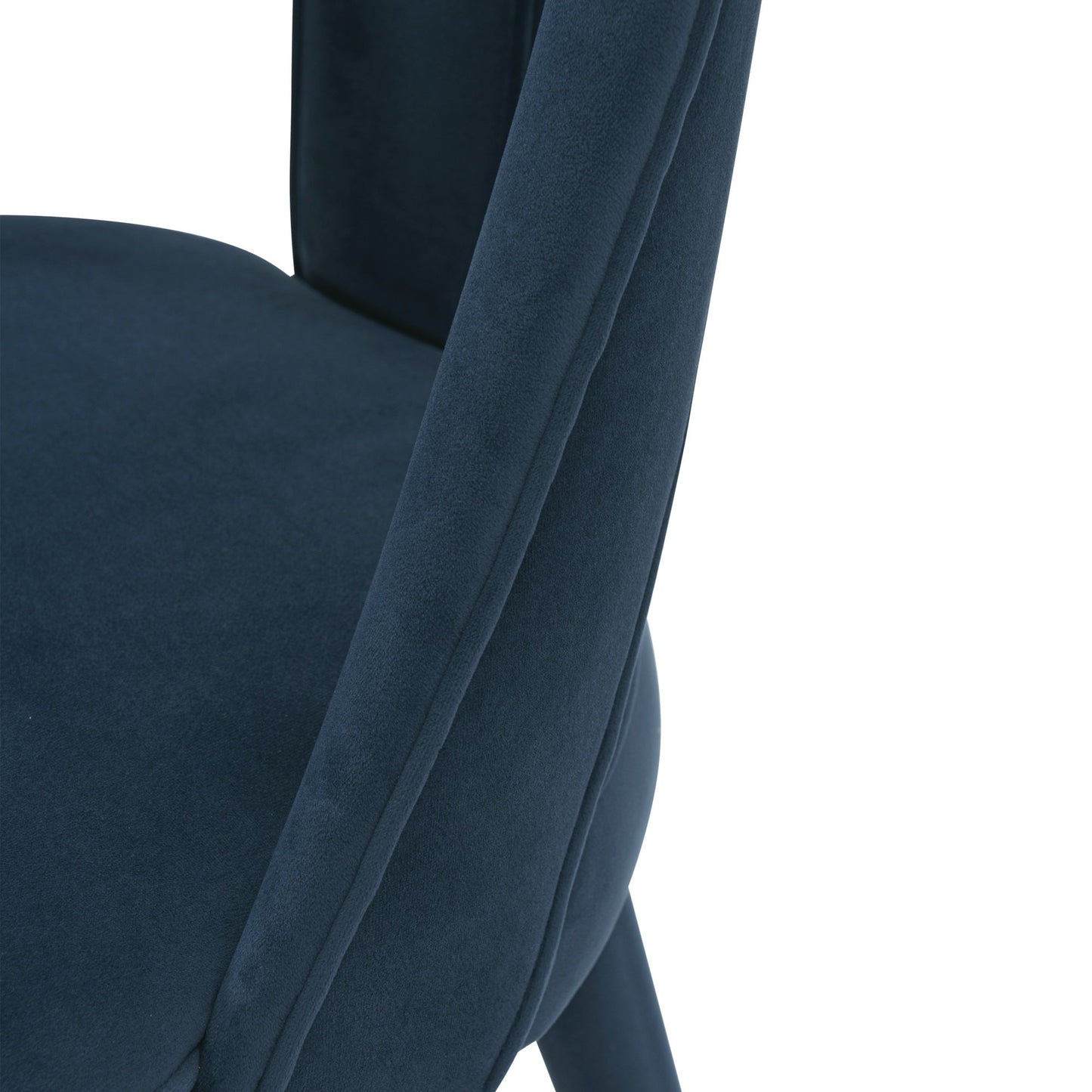Manhattan Comfort Modern Neda Velvet  Dining Chair in Midnight Blue DC081-MB