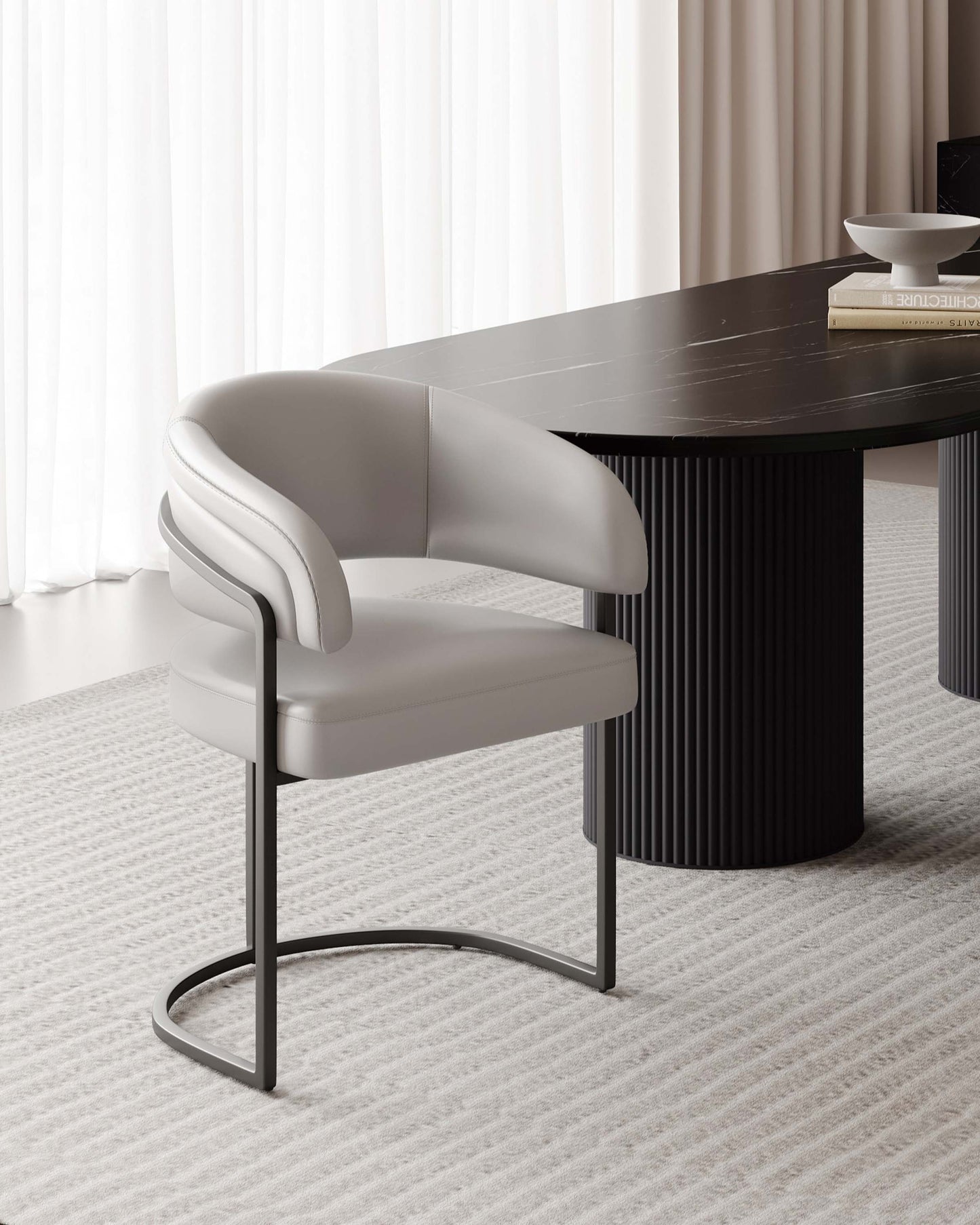 Manhattan Comfort Augusta Modern Leatherette Upholstered Dining Chair - Set of 4 or 6