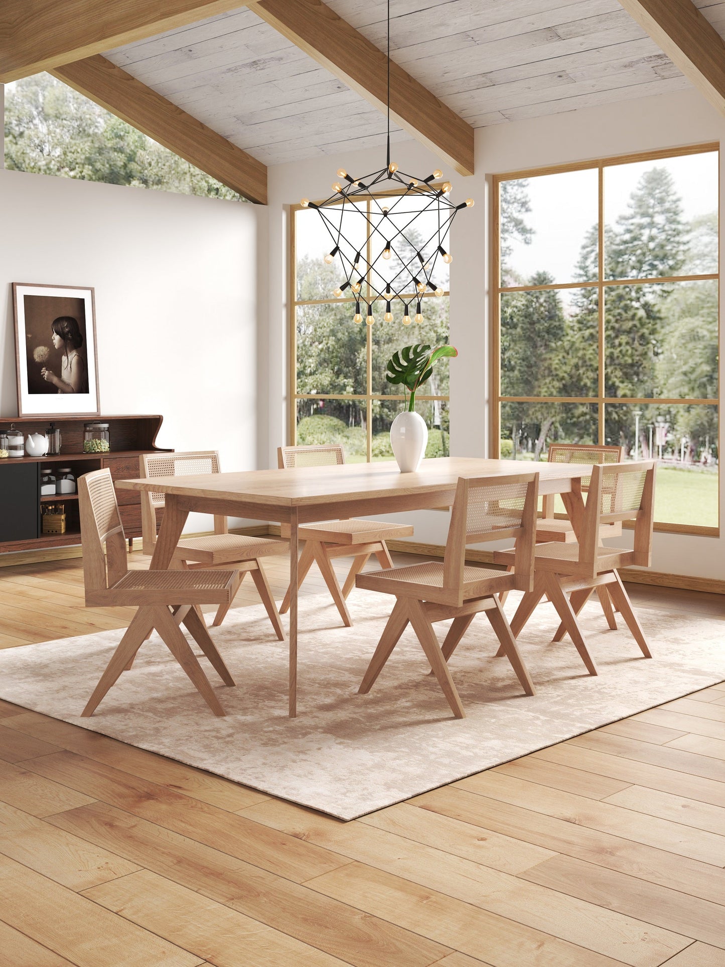 Manhattan Comfort Hamlet Dining Chair in Nature Cane - Set of 2 DCCA03-NA