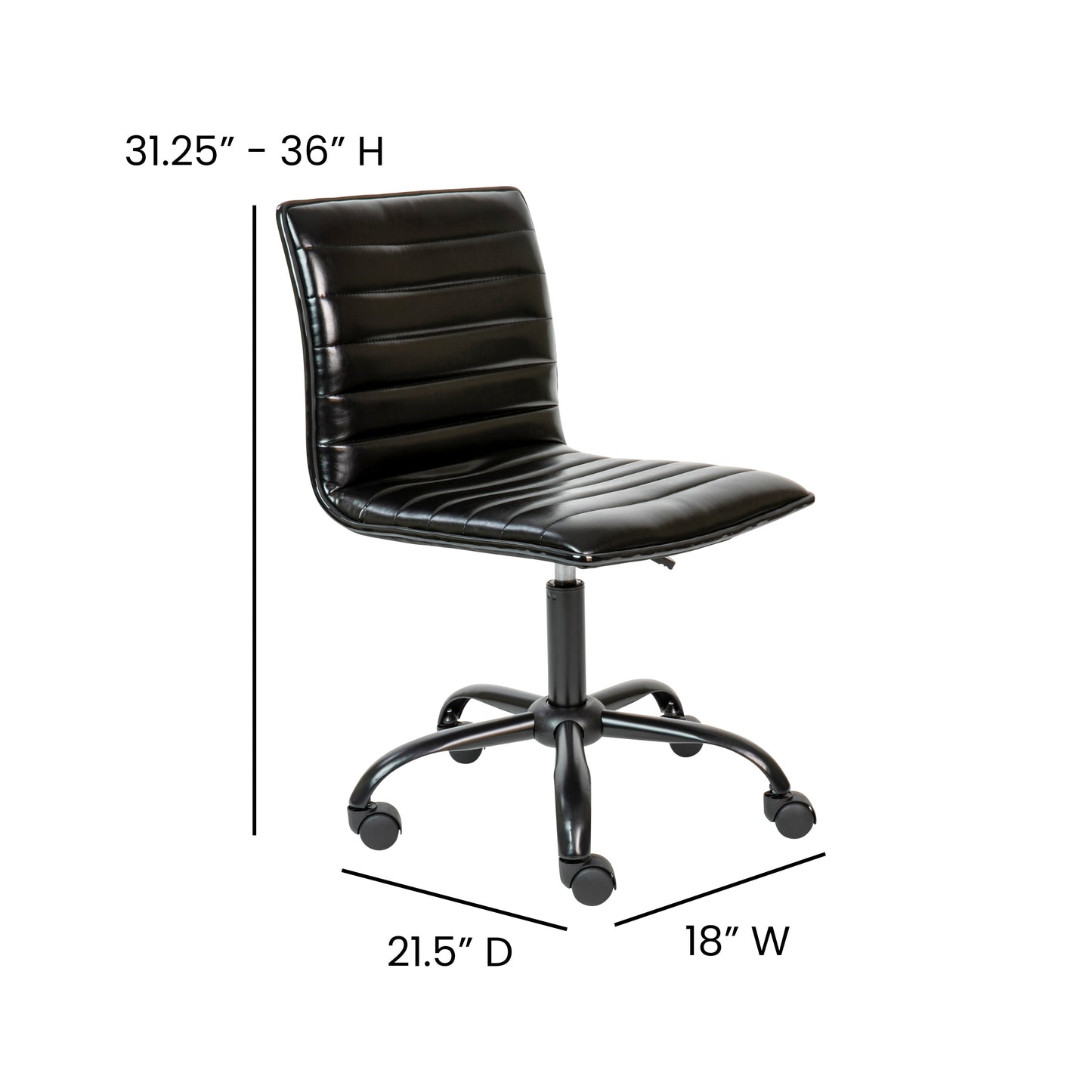 Low Back Task Chair and Ribbed Task Office Chair Collection