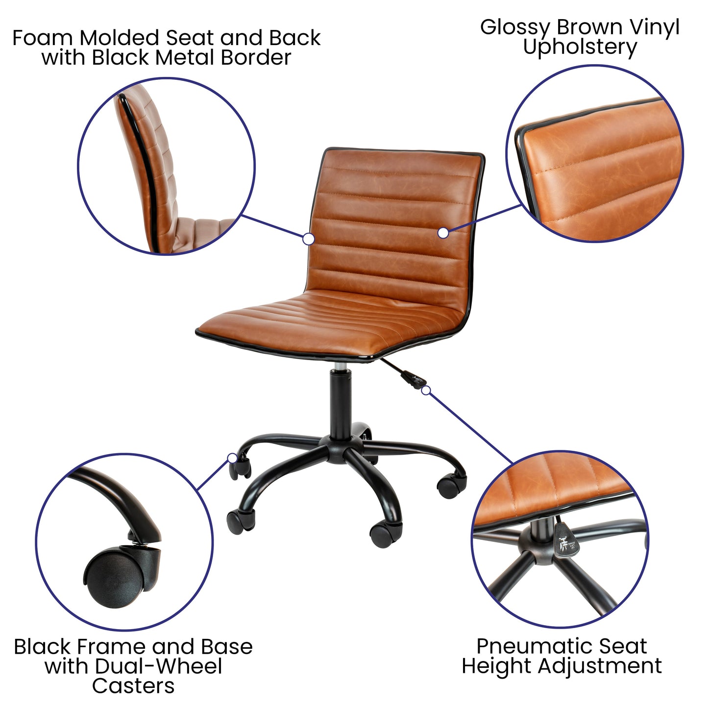 Low Back Task Chair and Ribbed Task Office Chair Collection