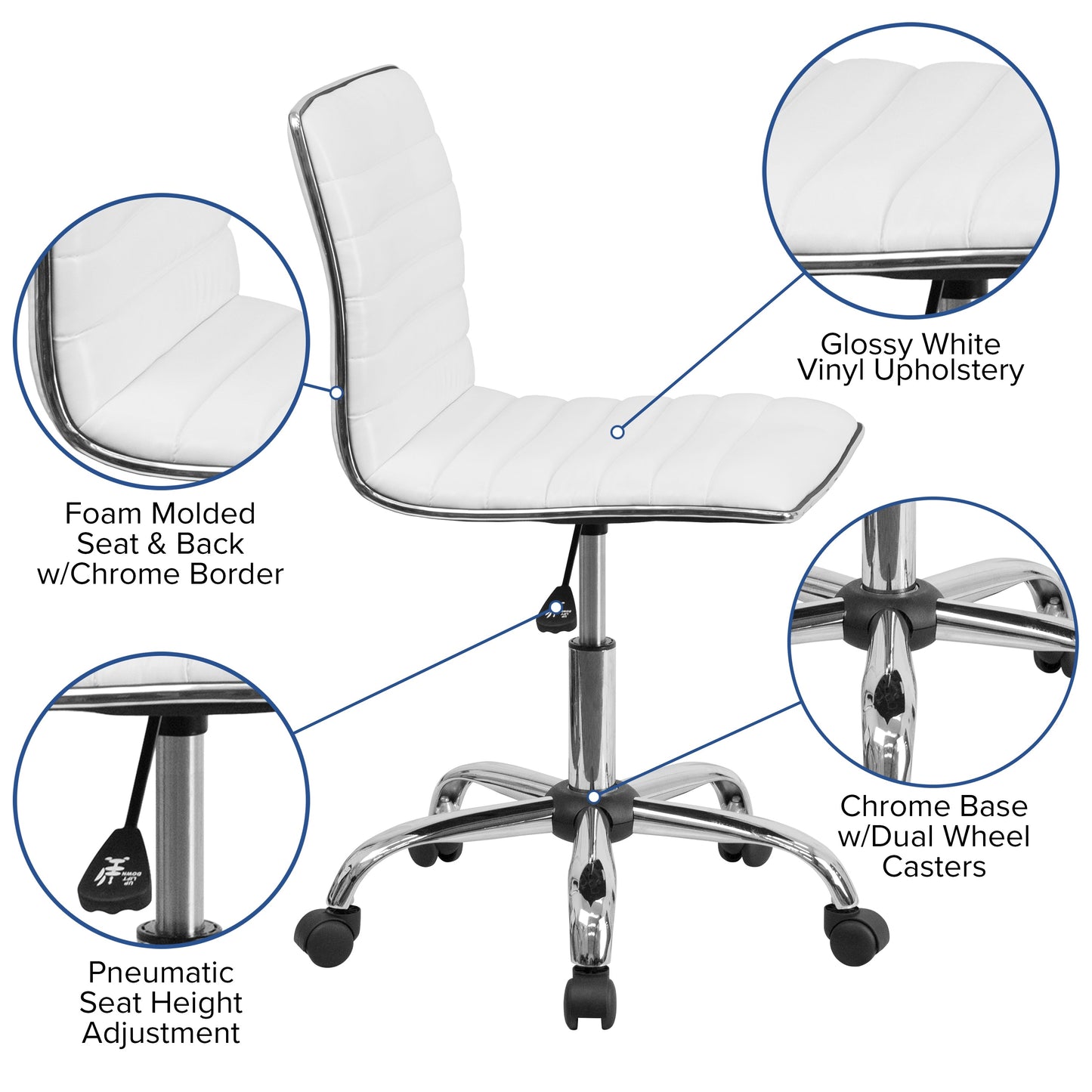 Low Back Task Chair and Ribbed Task Office Chair Collection