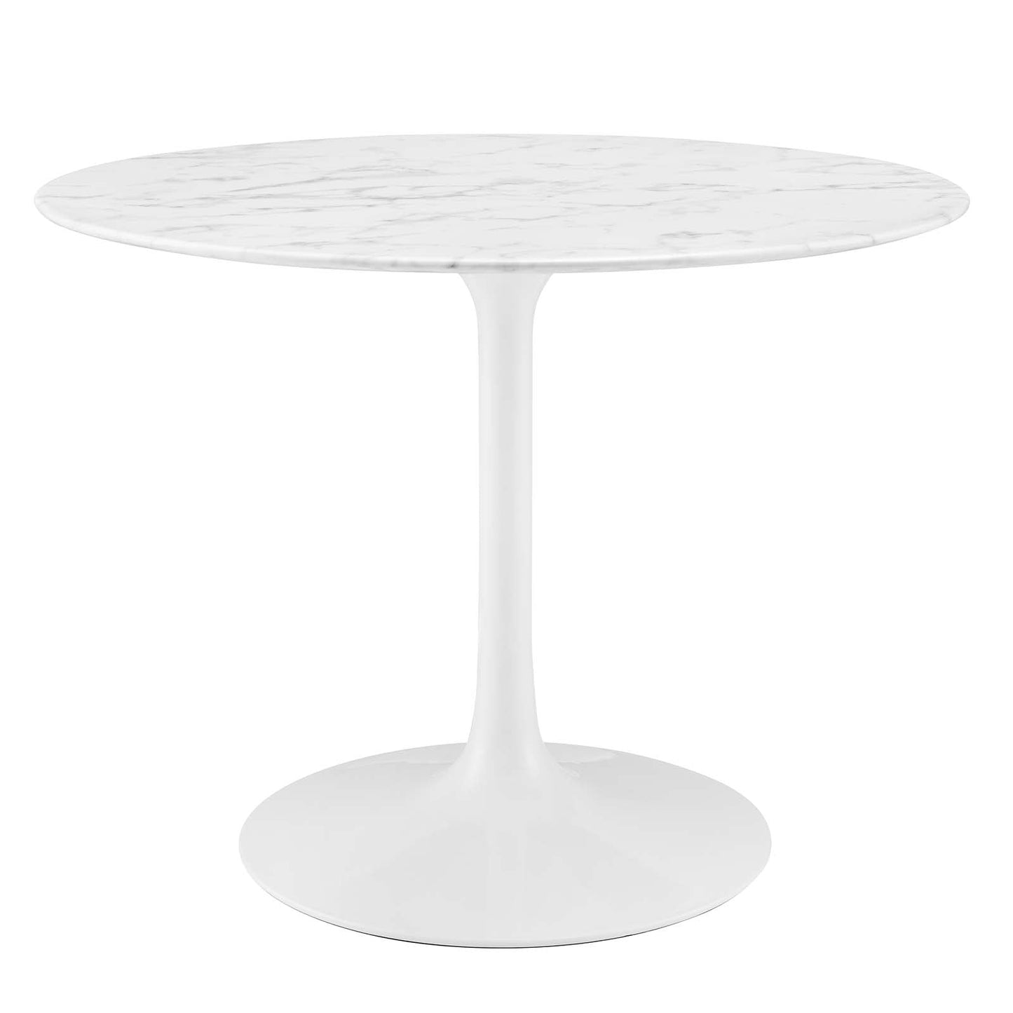 Lippa 40" Round Wood and Artificial Marble Dining Table