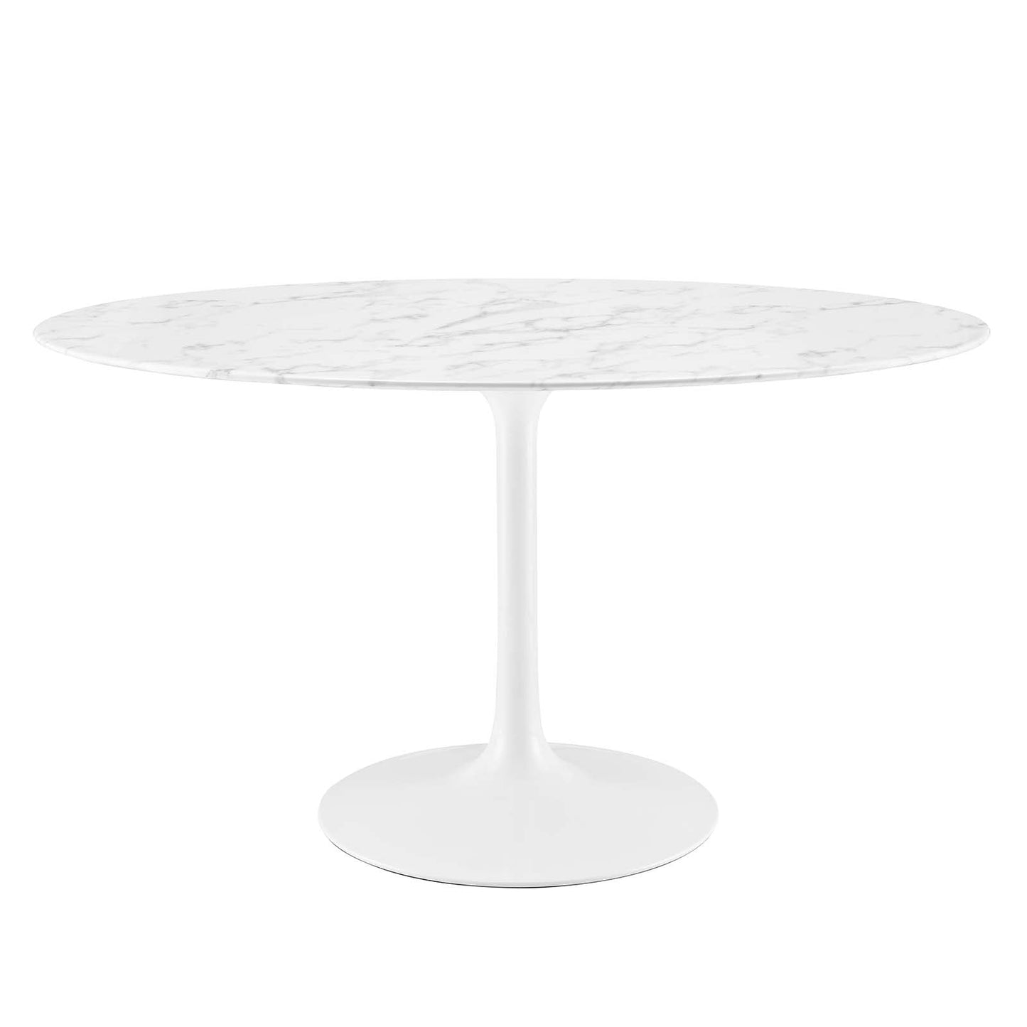 Lippa 54" Oval Artificial Marble Dining Table