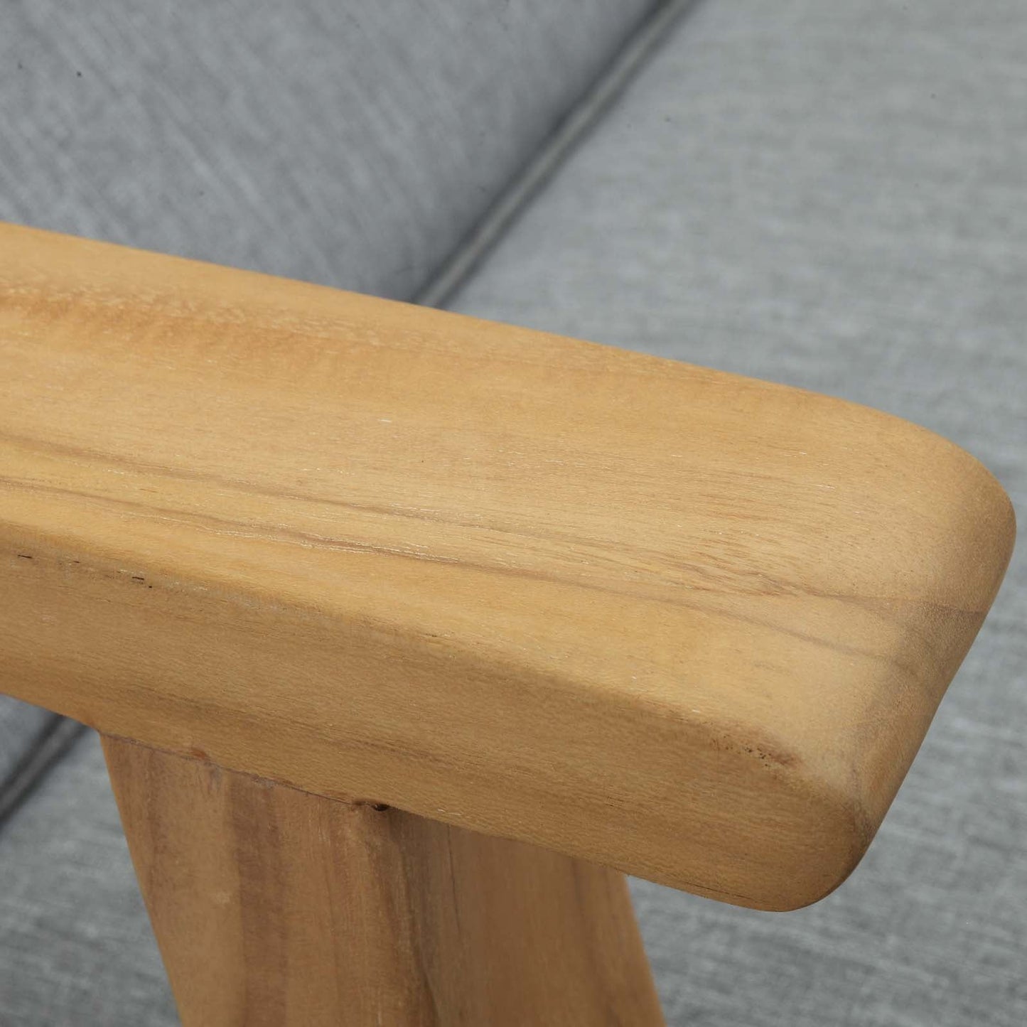 Marina Outdoor Patio Teak Single Chaise by Modway EEI-1151-NAT-GRY-SET