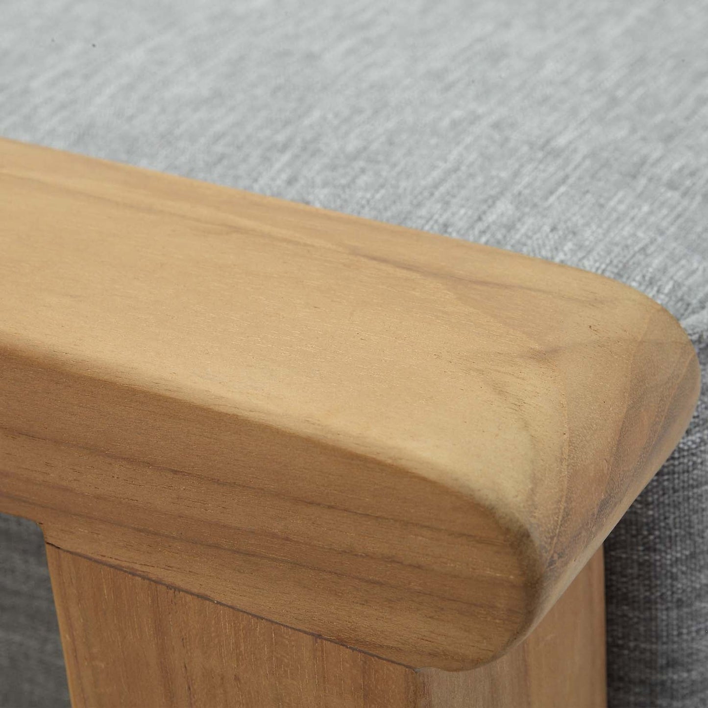 Marina Outdoor Patio Teak Ottoman by Modway EEI-1152-NAT-GRY-SET