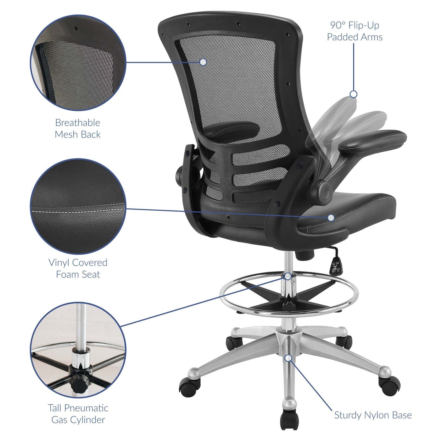 Attainment Office and Vinyl Drafting Chair Collection