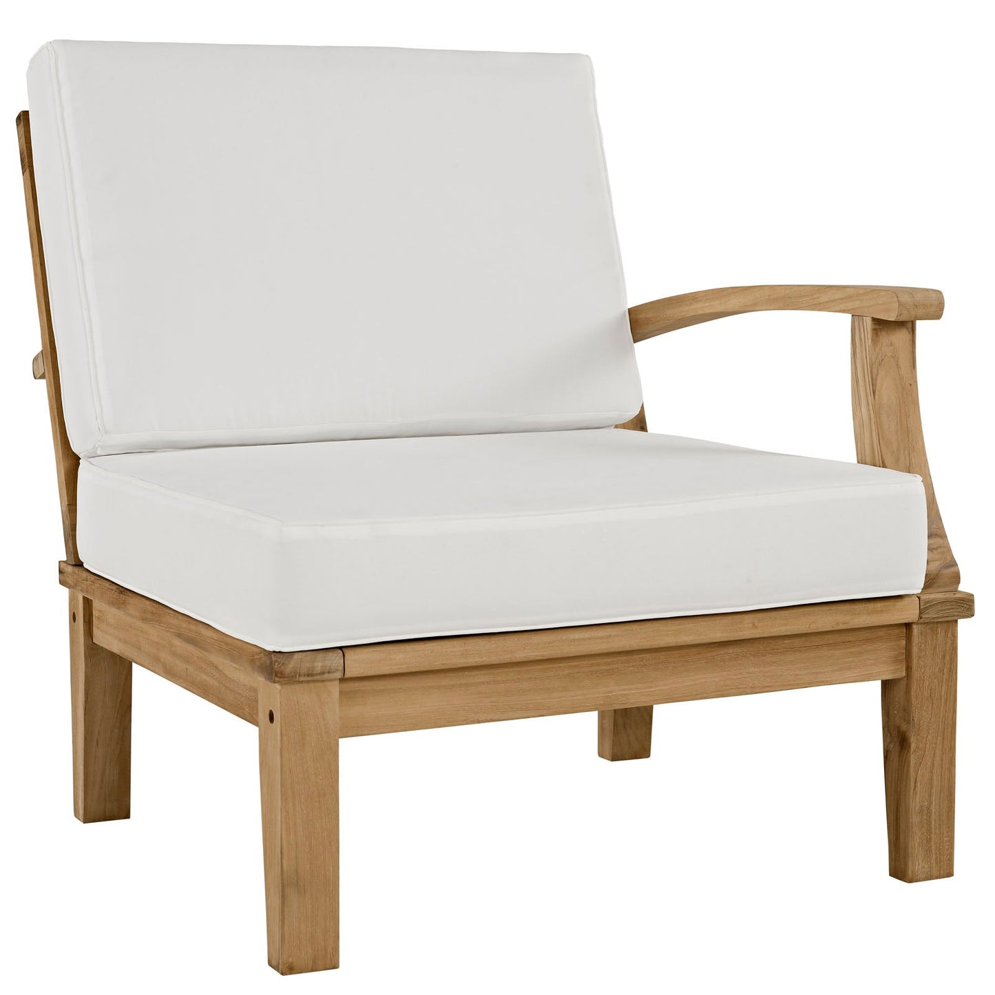 Marina 10 Piece Outdoor Patio Teak Set by Modway EEI-1489-NAT-WHI-SET