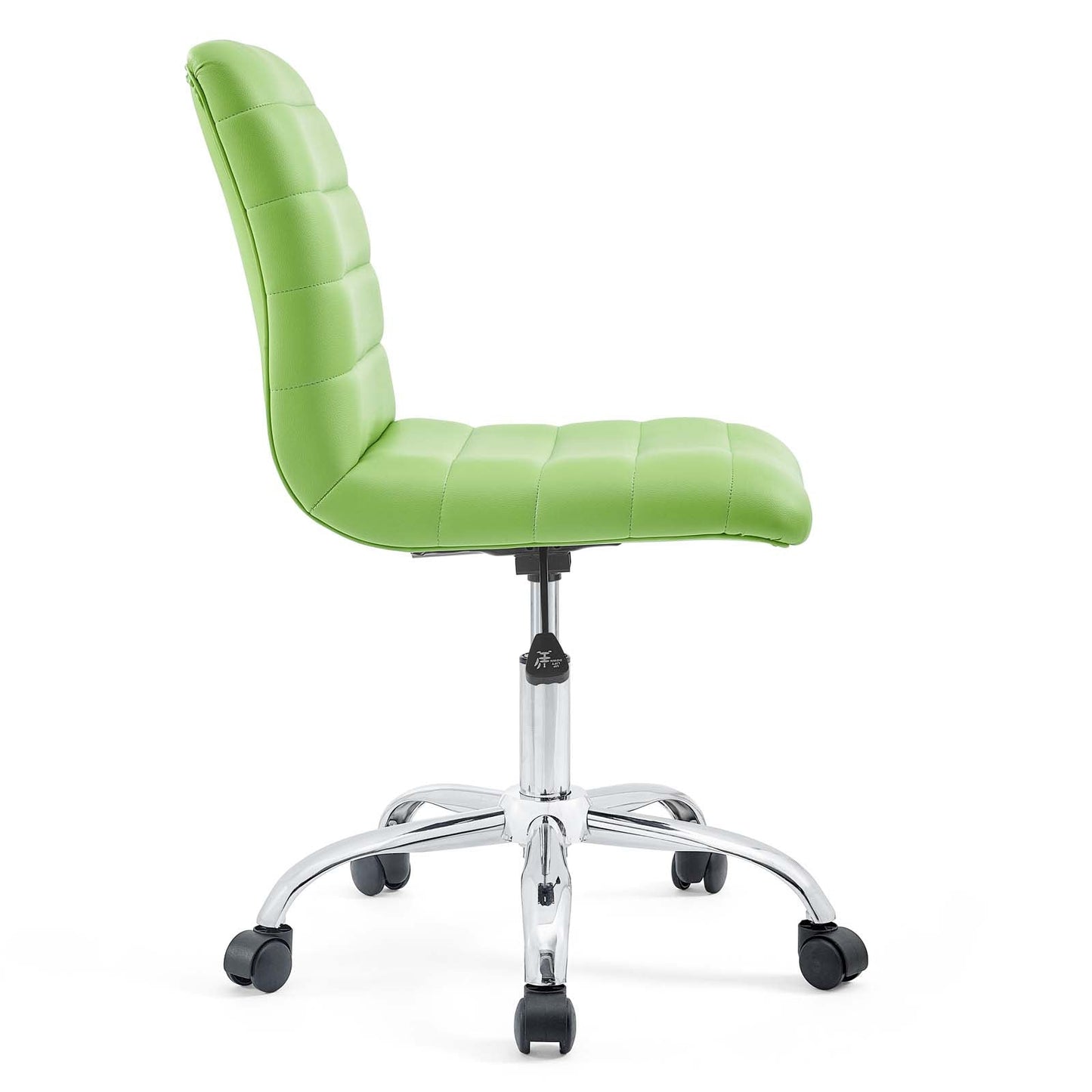 Ripple Armless Mid Back Vinyl Office Chair Bright Green EEI-1532-BGR