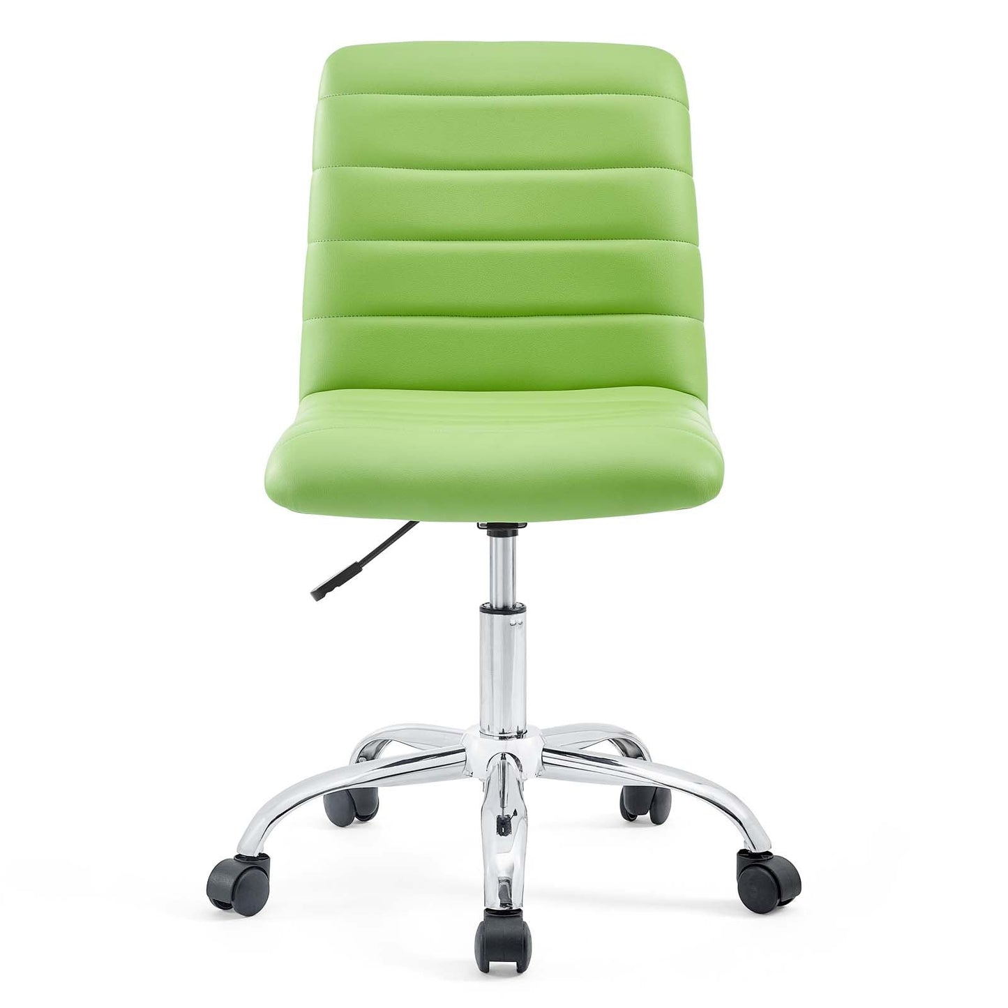 Ripple Armless Mid Back Vinyl Office Chair Bright Green EEI-1532-BGR