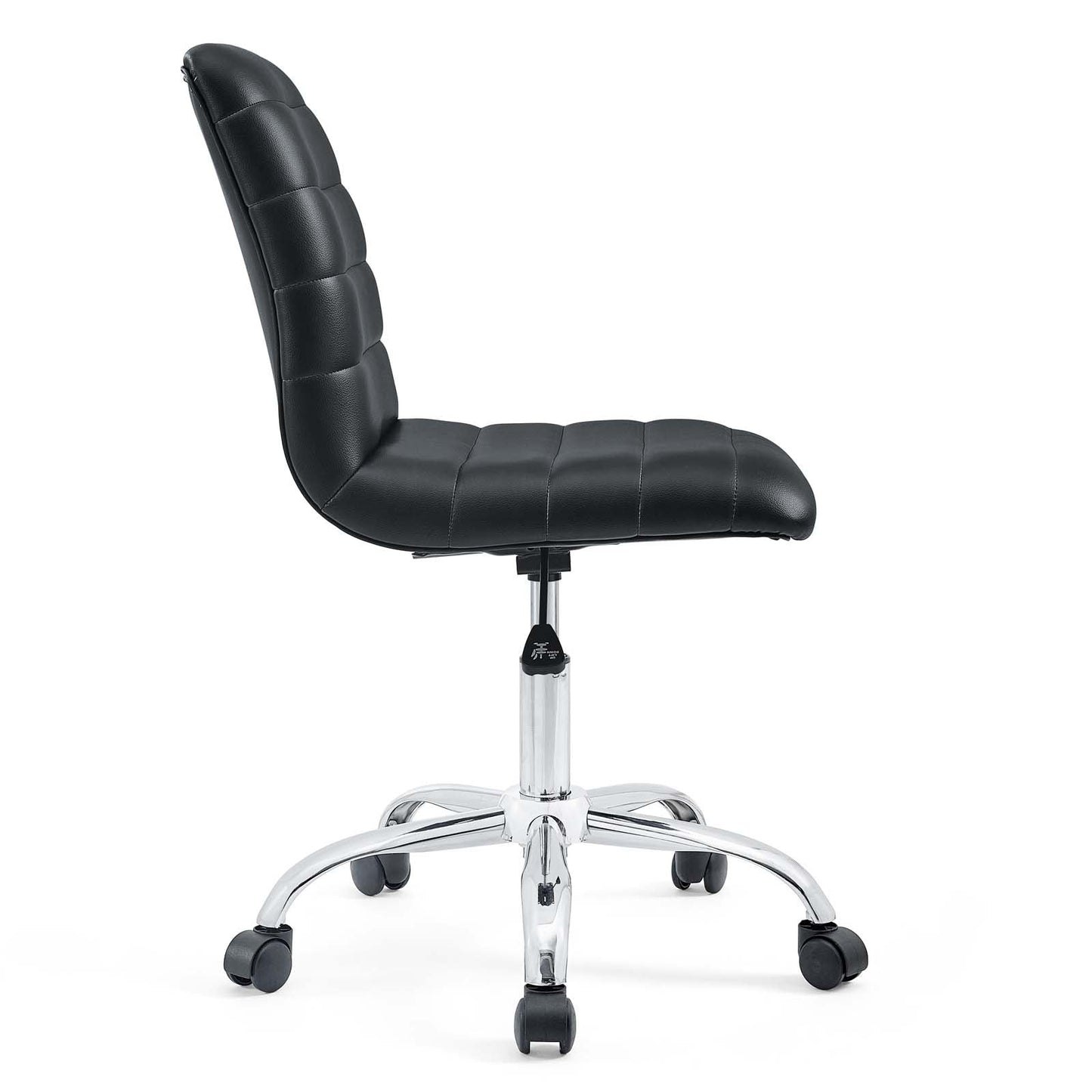 Ripple Armless Mid Back Vinyl and Vegan Leather Office Chair