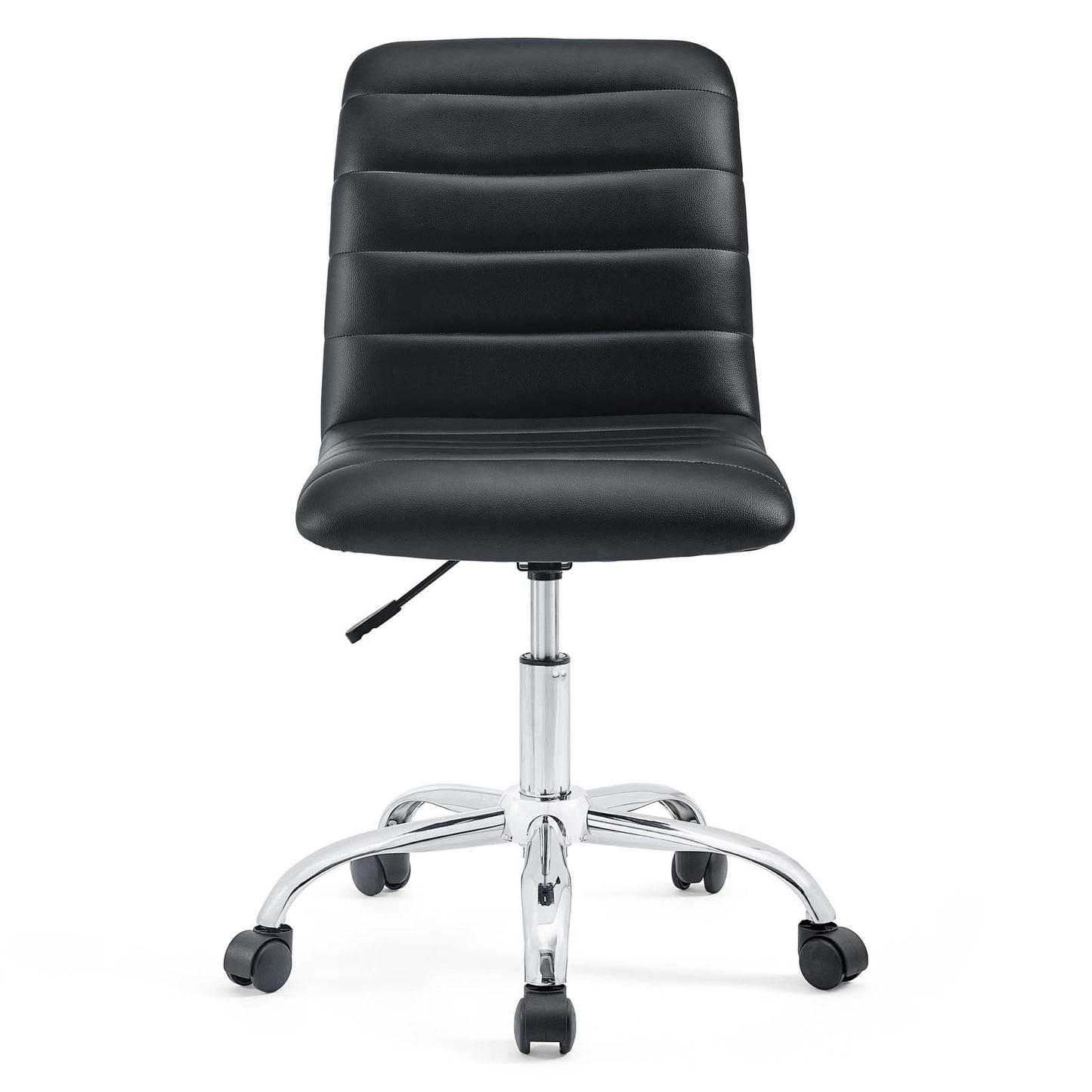 Ripple Armless Mid Back Vinyl and Vegan Leather Office Chair