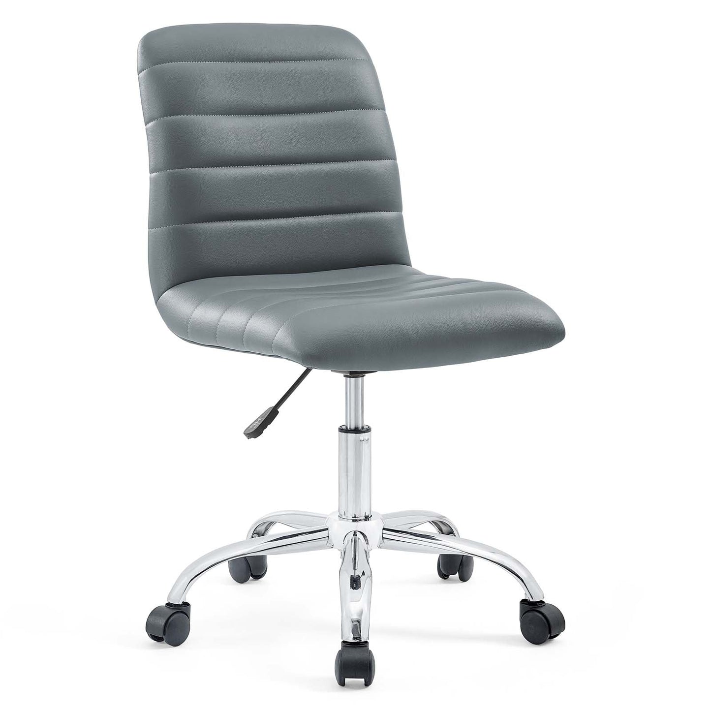 Ripple Armless Mid Back Vinyl and Vegan Leather Office Chair