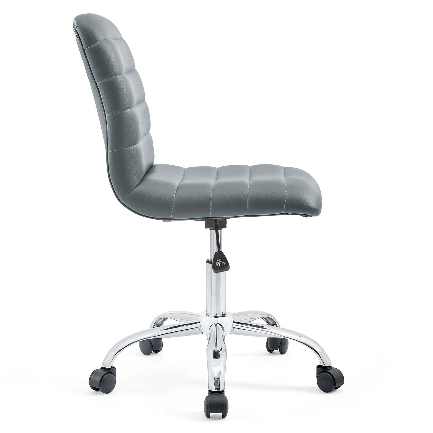 Ripple Armless Mid Back Vinyl and Vegan Leather Office Chair