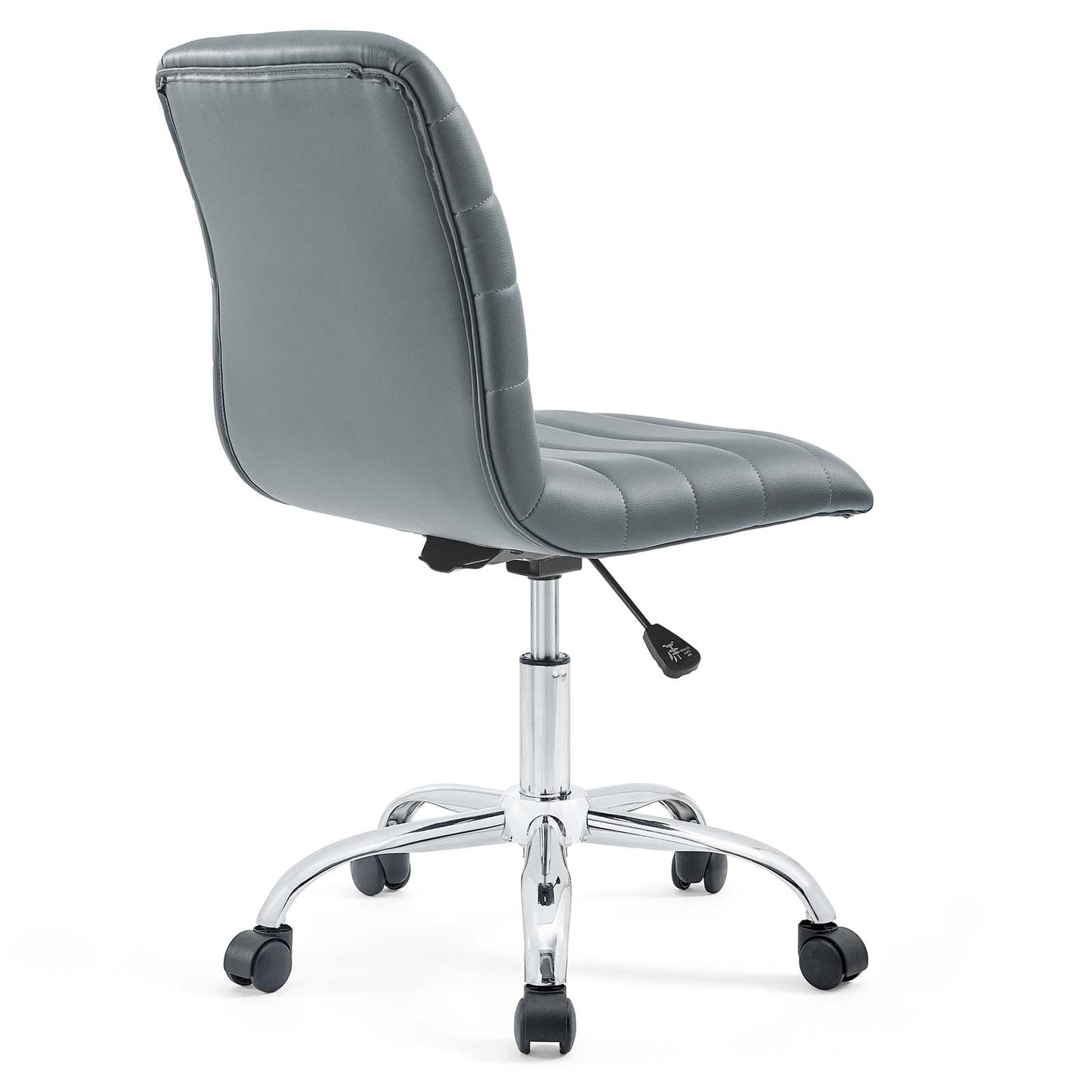 Ripple Armless Mid Back Vinyl and Vegan Leather Office Chair