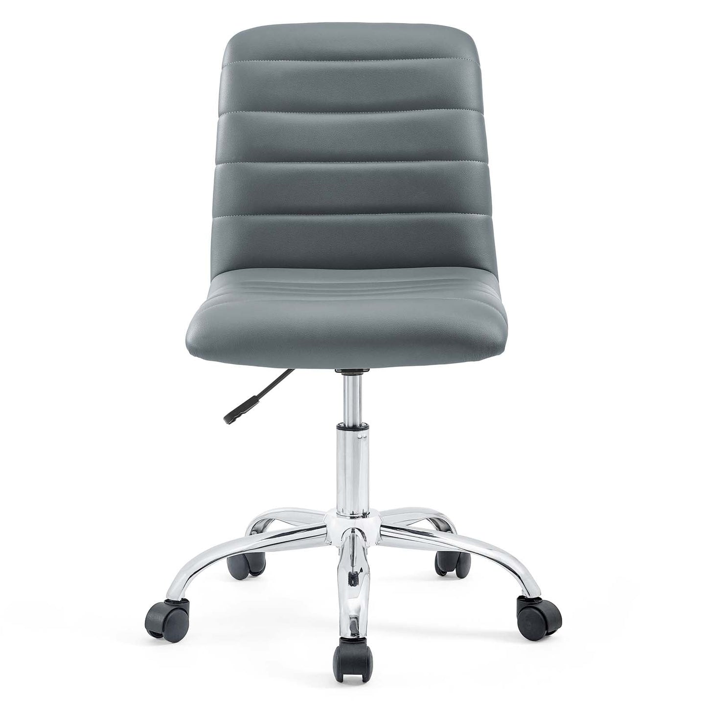 Ripple Armless Mid Back Vinyl and Vegan Leather Office Chair
