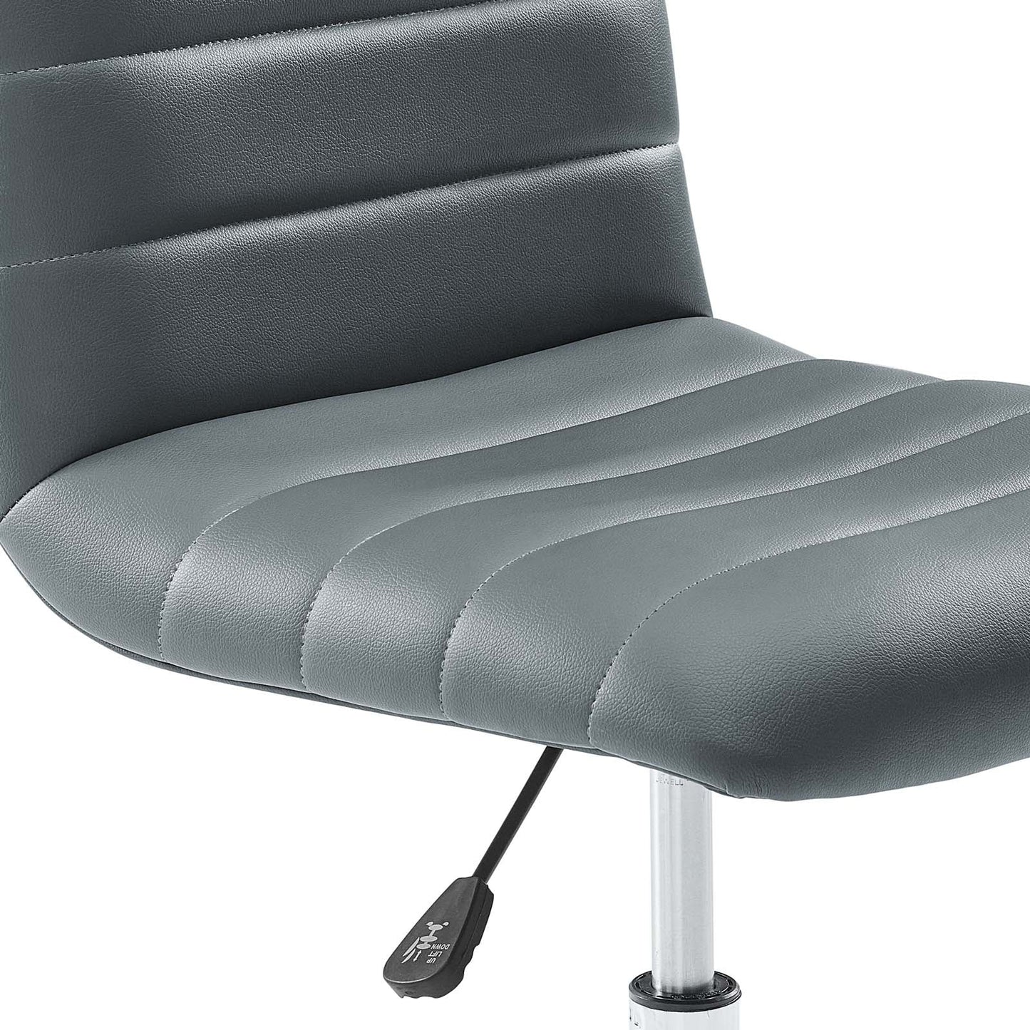 Ripple Armless Mid Back Vinyl and Vegan Leather Office Chair