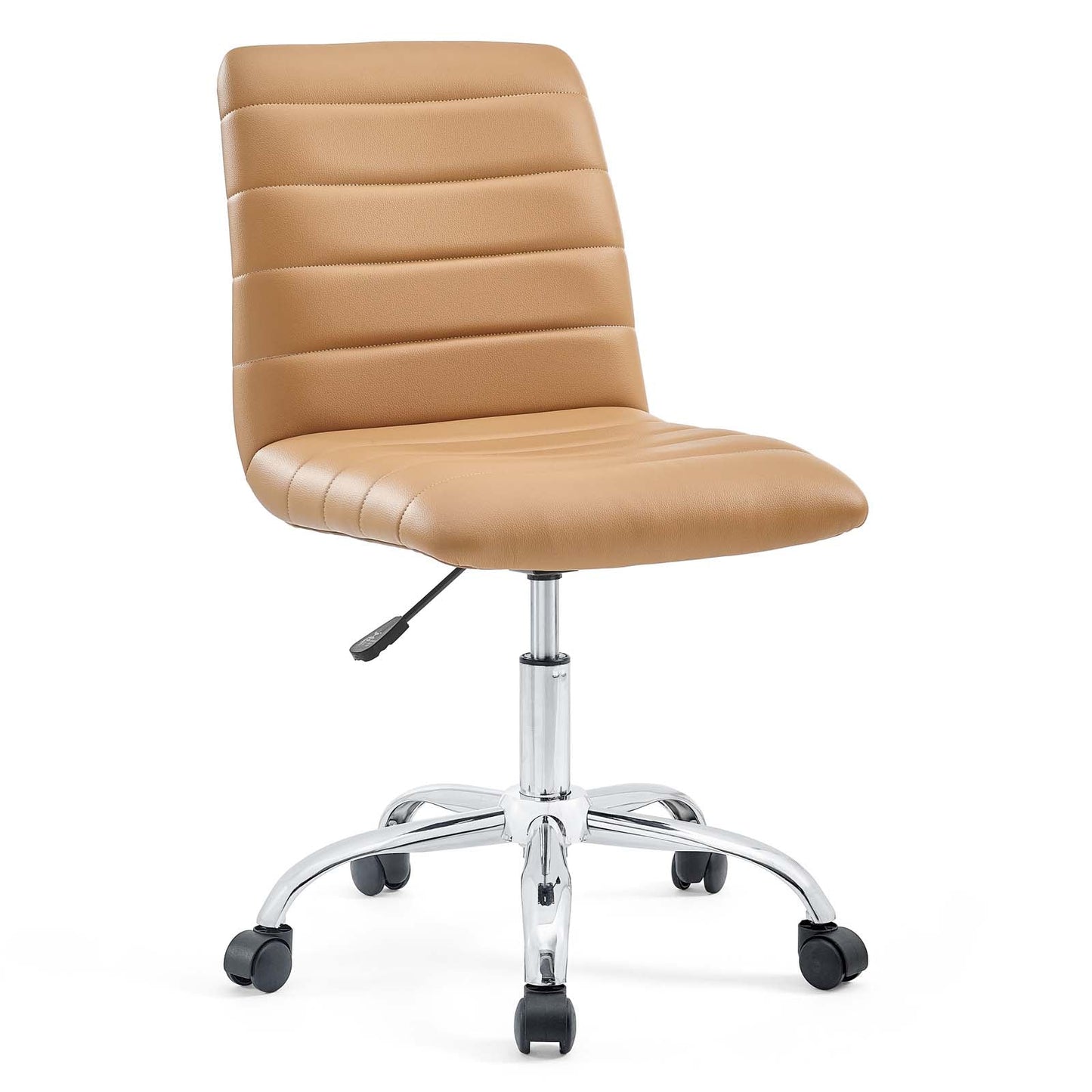 Ripple Armless Mid Back Vinyl and Vegan Leather Office Chair