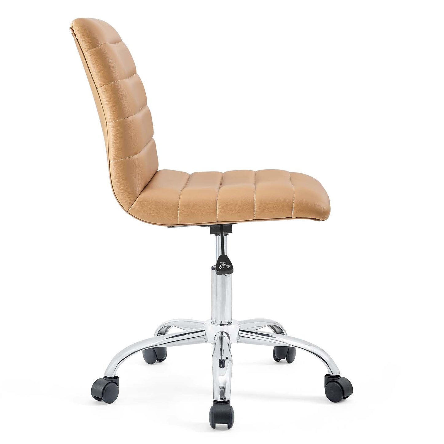 Ripple Armless Mid Back Vinyl and Vegan Leather Office Chair