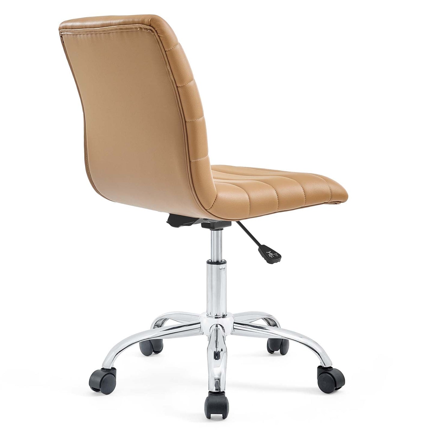 Ripple Armless Mid Back Vinyl and Vegan Leather Office Chair