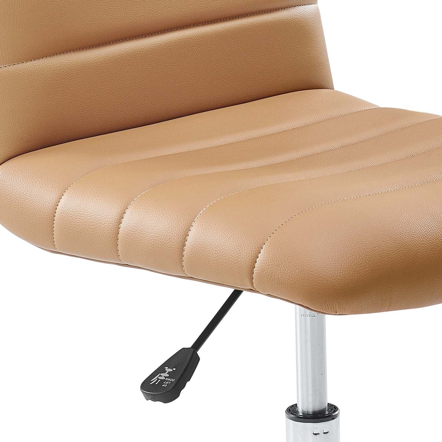 Ripple Armless Mid Back Vinyl and Vegan Leather Office Chair