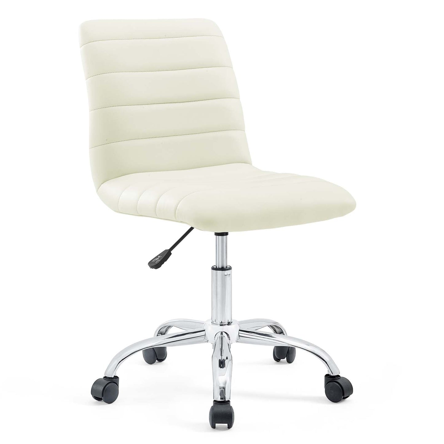Ripple Armless Mid Back Vinyl and Vegan Leather Office Chair