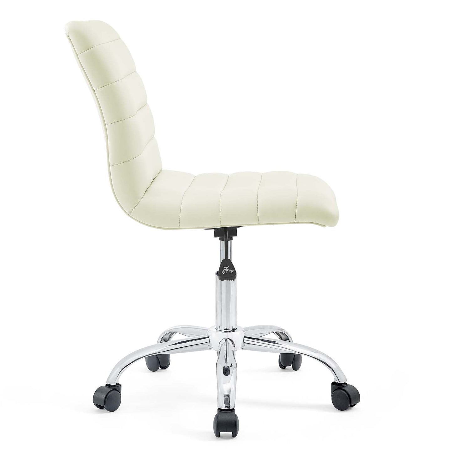 Ripple Armless Mid Back Vinyl and Vegan Leather Office Chair