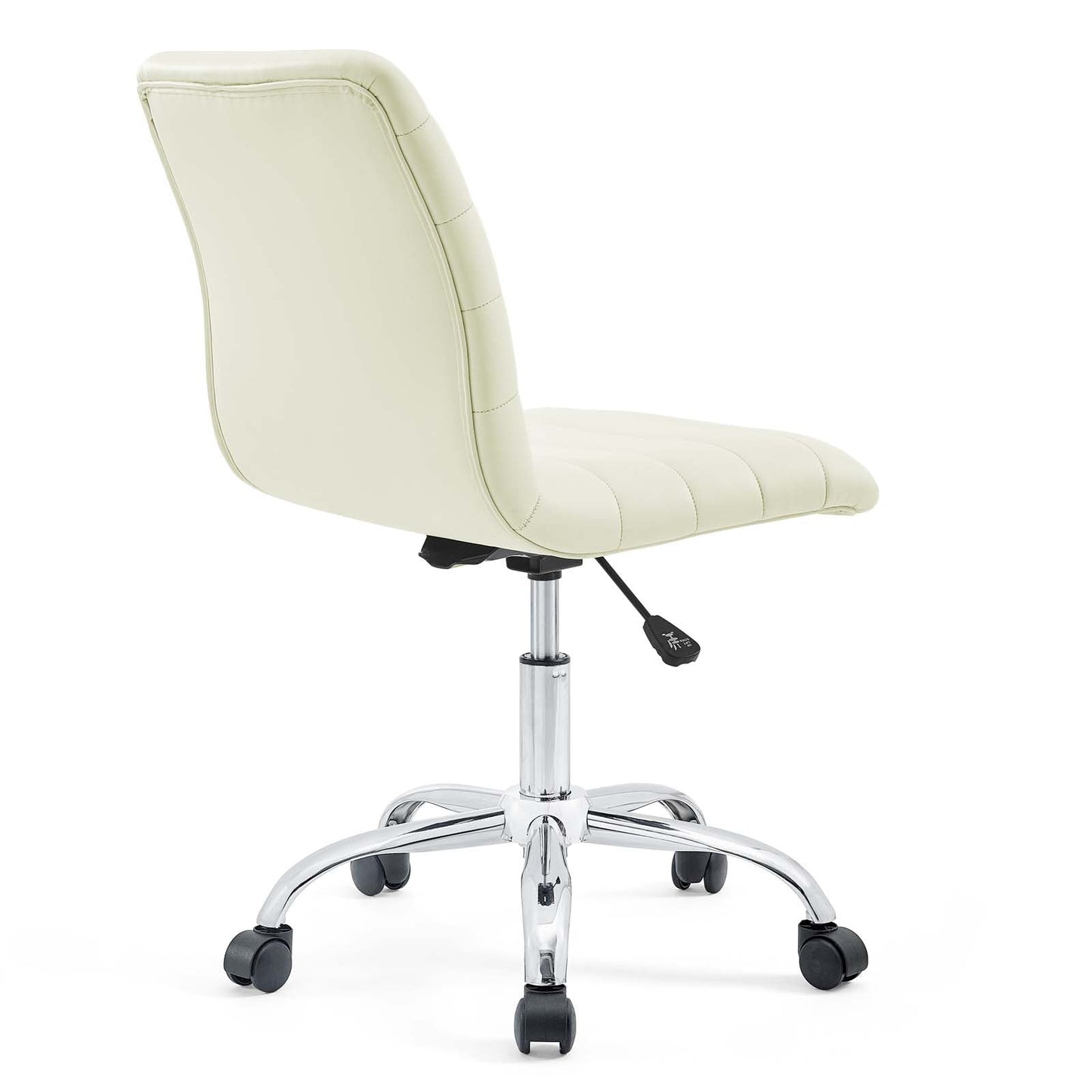 Ripple Armless Mid Back Vinyl and Vegan Leather Office Chair